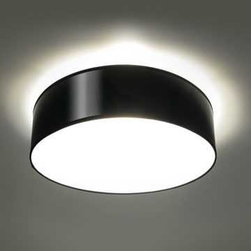 famlights Deckenleuchte, Deckenleuchte Annalena in Schwarz E27 max. 2 x 60W 350 mm, keine Angabe, Leuchtmittel enthalten: Nein, warmweiss, Deckenlampe, Deckenbeleuchtung, Deckenlicht