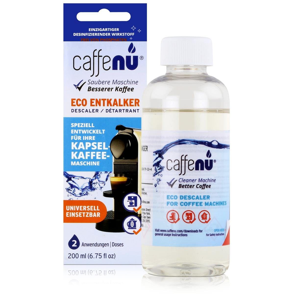 caffenu Caffenu Speziell Entkalker - für Kapsel-Kaffee-Maschinen 200ml Eco Entkalker (2e