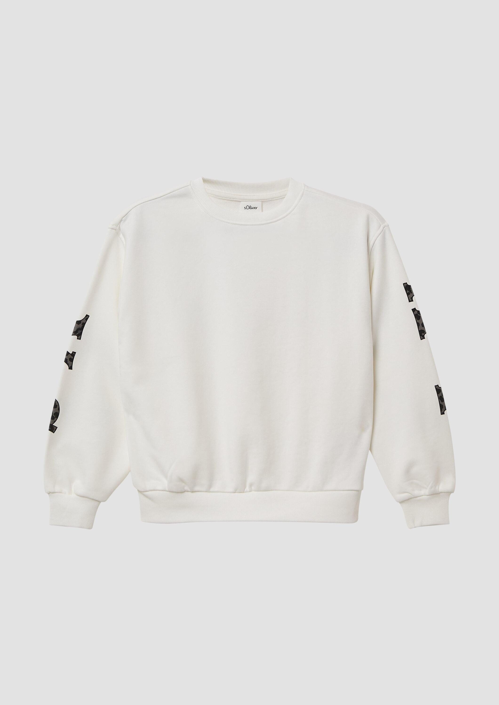 s.Oliver Sweatshirt Sweatshirt Oversize-Sweatshirt mit Print auf Ärmeln und Rücken