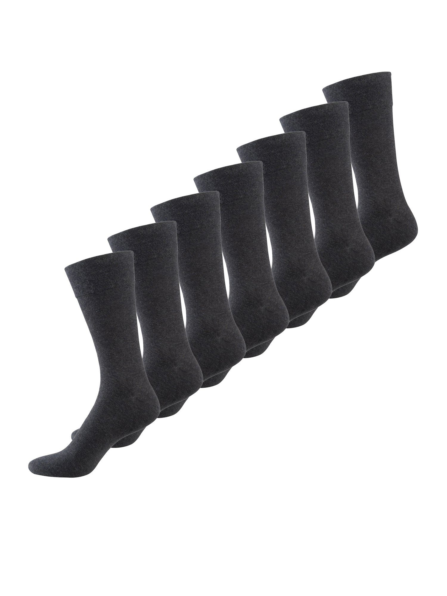 Der uni günstig Basicsocken Socken Nur anthrazitmelange Komfort (7-Paar)