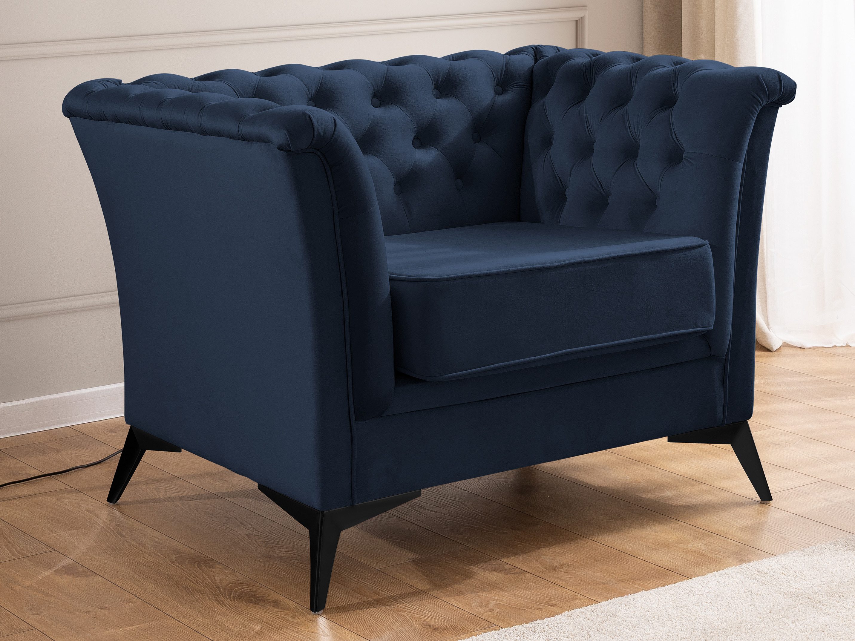 S-Style Möbel Chesterfield-Sessel Whitby aus Samt günstig online kaufen