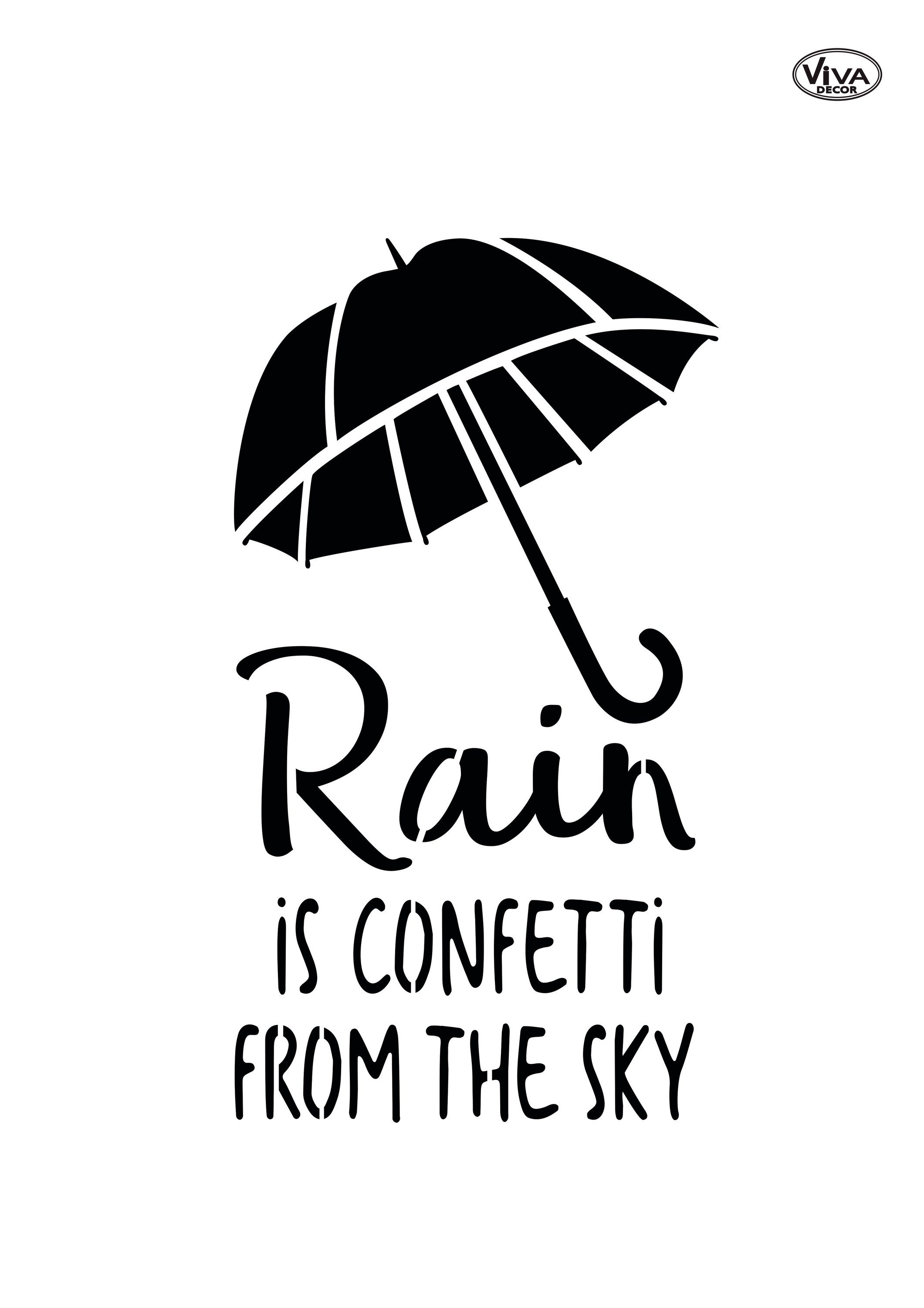 Viva Decor Malschablone Schablone Blob Paint Regenschirm, DIN A3