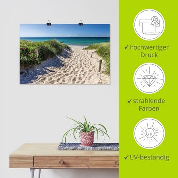 Artland Wandbild Weg zum Strand an der Ostsee, Strandbilder (1 St), als Alubild, Outdoorbild, Leinwandbild, Poster, Wandaufkleber