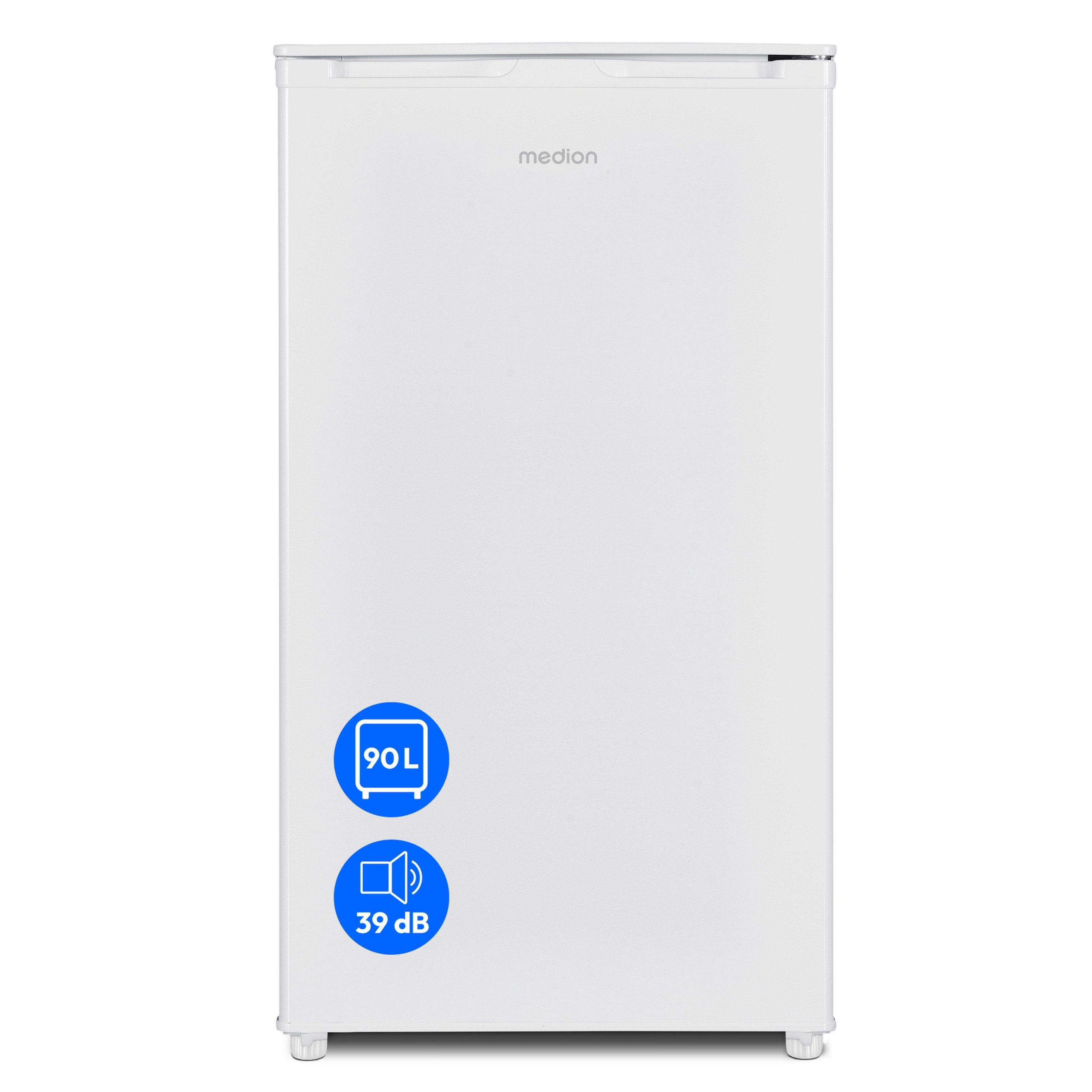 Medion® Kühlschrank MD37690, 85 cm hoch, 48 cm breit, 90L Gesamt-Nutzinhalt, 80L Kühlteil, 10L Eiswürfelfach, freistehend