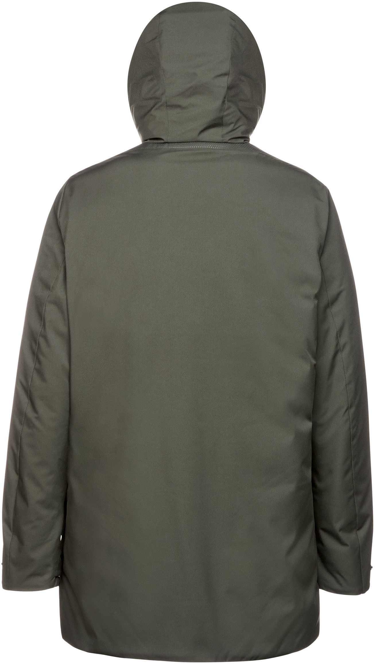 Geox Langjacke SAPIENZA im Materialmix, 4 Taschen, Kapuze, verdeckter Reißverschluss