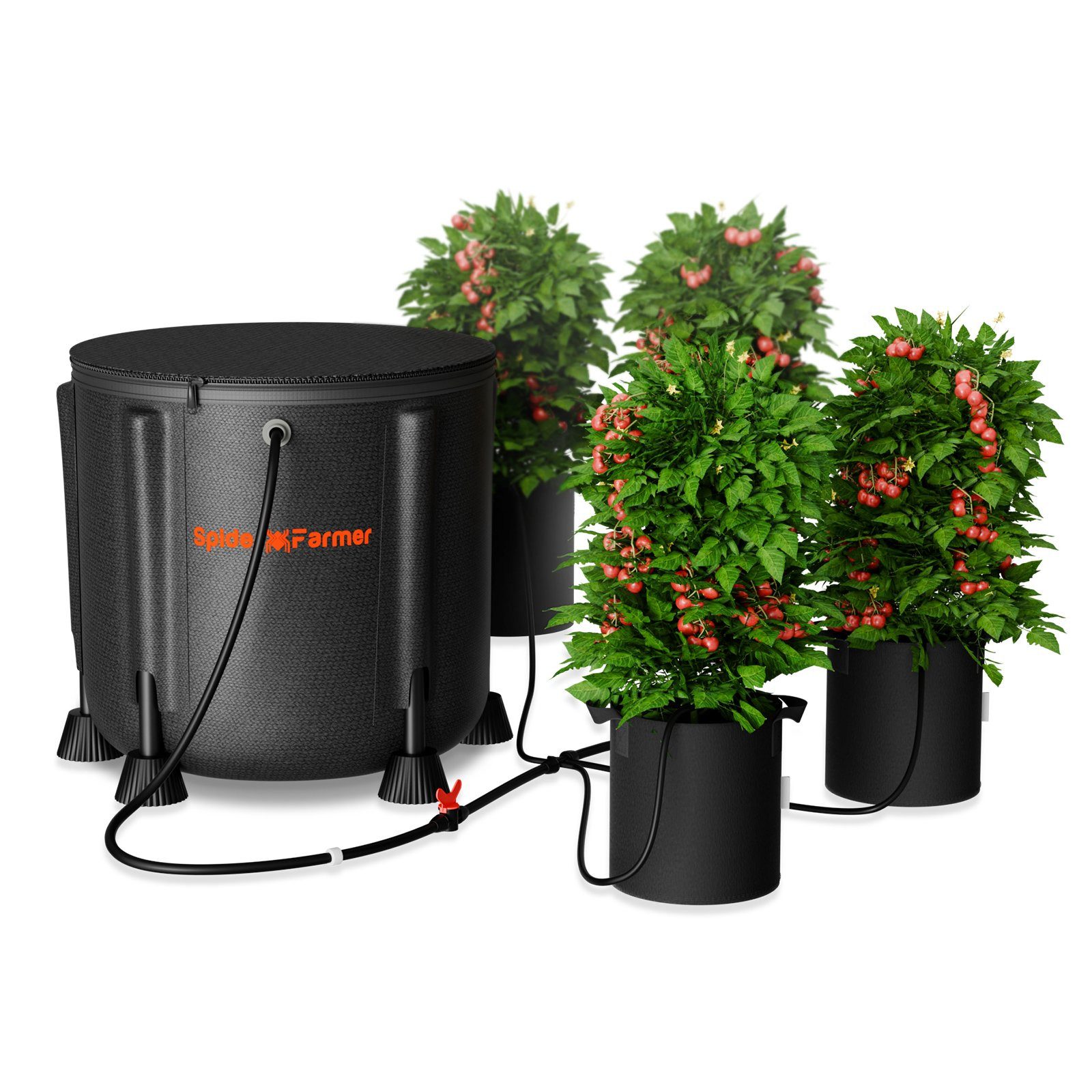 Spider Farmer Bewässerungssystem Spider Farmer Automatisches Tropfbewässerungssystem, Automatische Bewässerung für bis zu 8 Pflanzen mit 50 l Tank