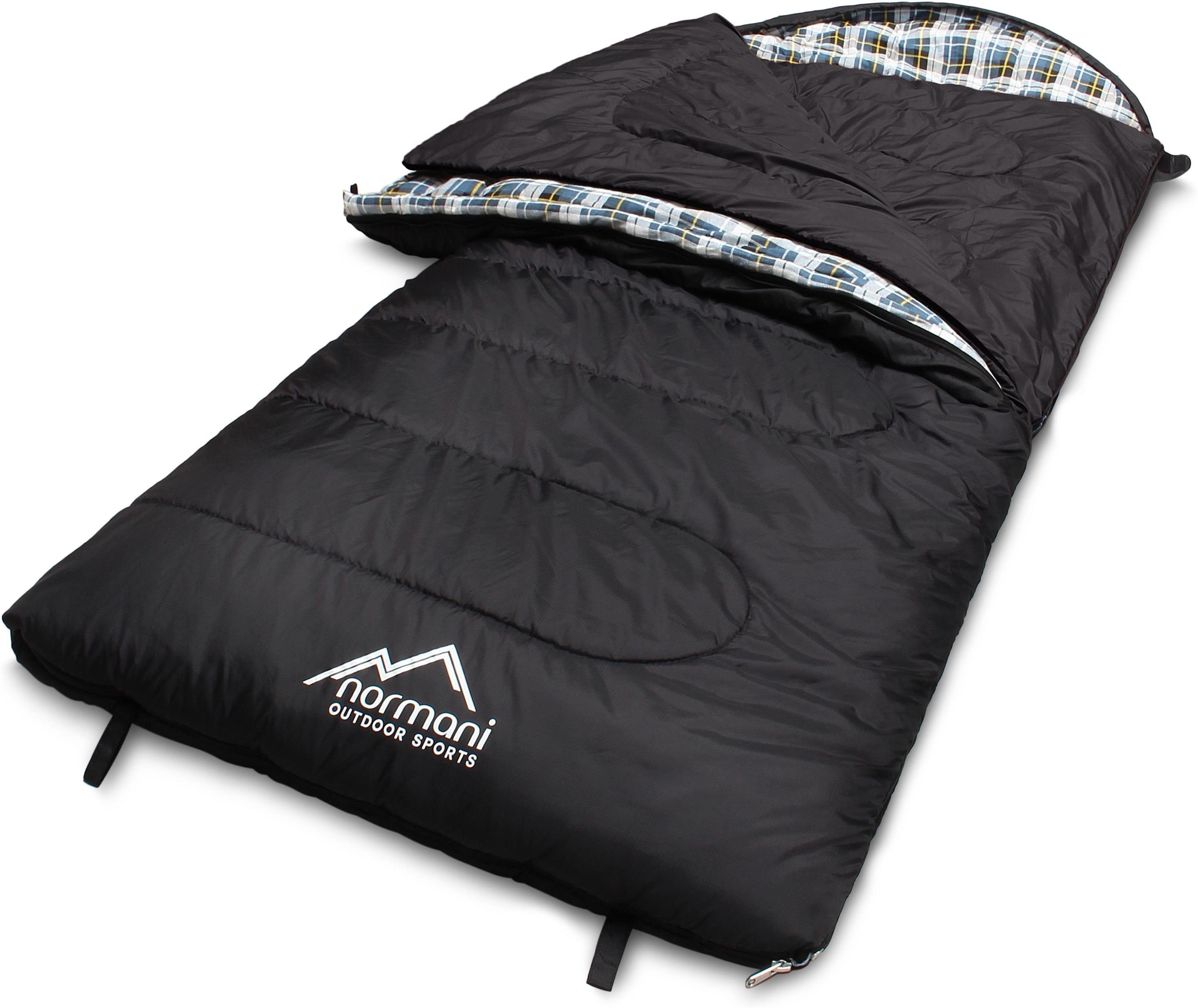 normani Deckenschlafsack 4-in-1 Schlafsack Antarctica, Extrem 4-Jahreszeiten Outdoor-Schlafsack mit Inlett (Hüttenschlafsack) [+27°C bis -40°C] - RV Rechts