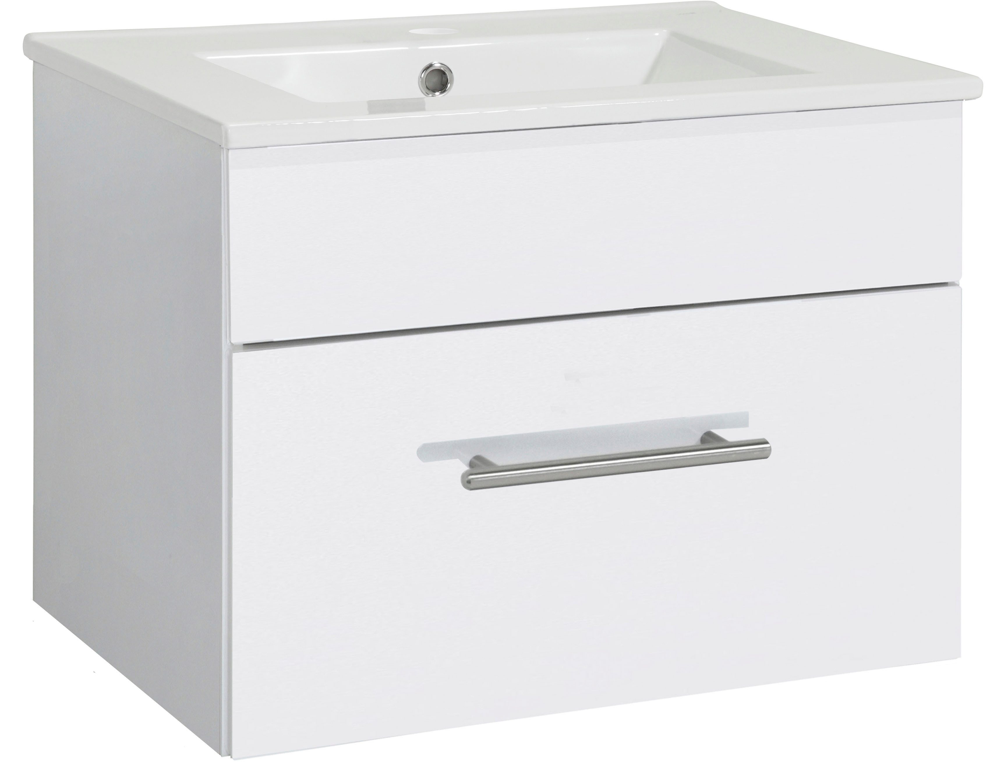 welltime Waschtisch Trento Light mit Keramik-Auflagebecken, 1 feste Blende günstig online kaufen