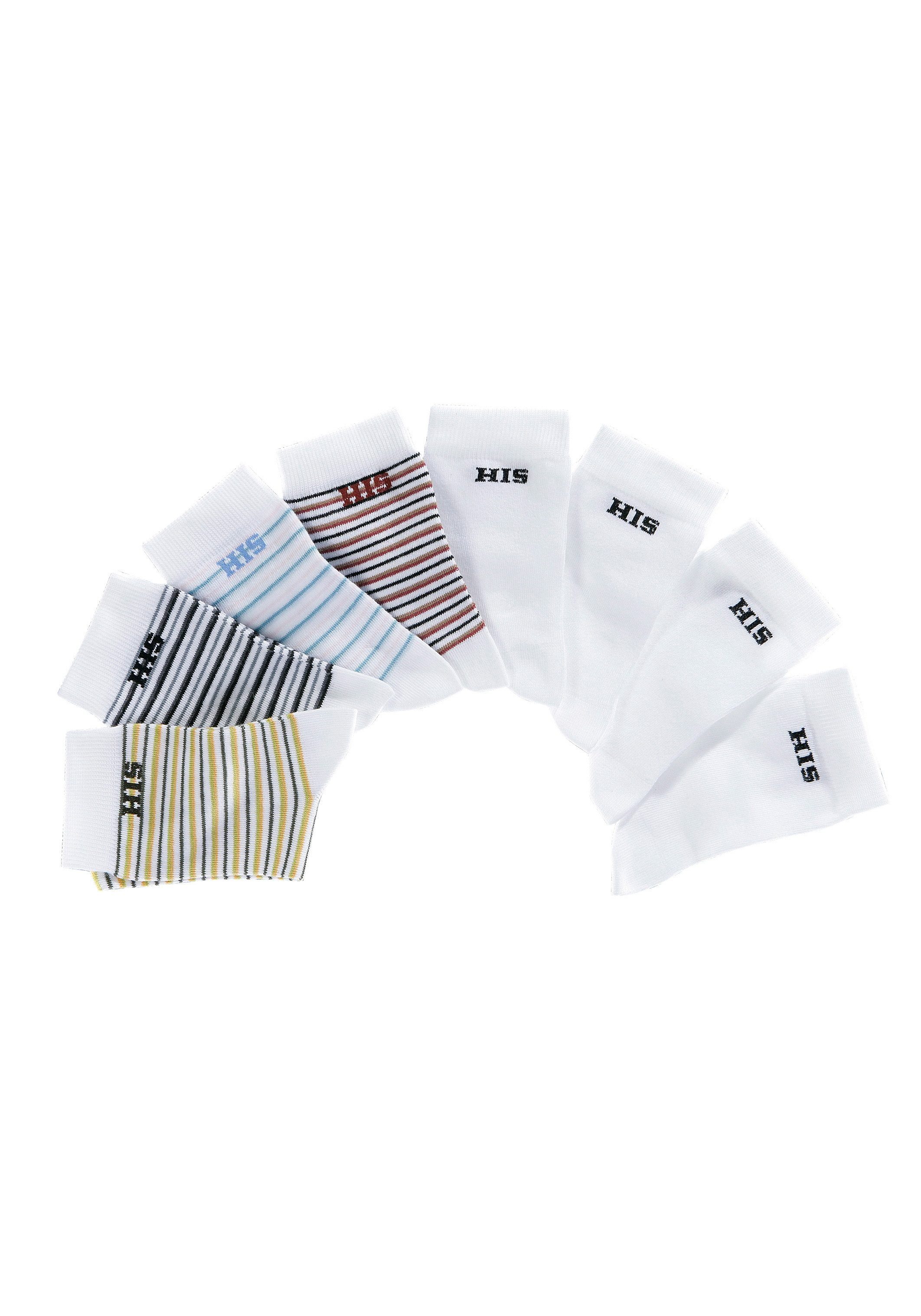 H.I.S Socken (Packung, 8-Paar) geringelt und unifarben