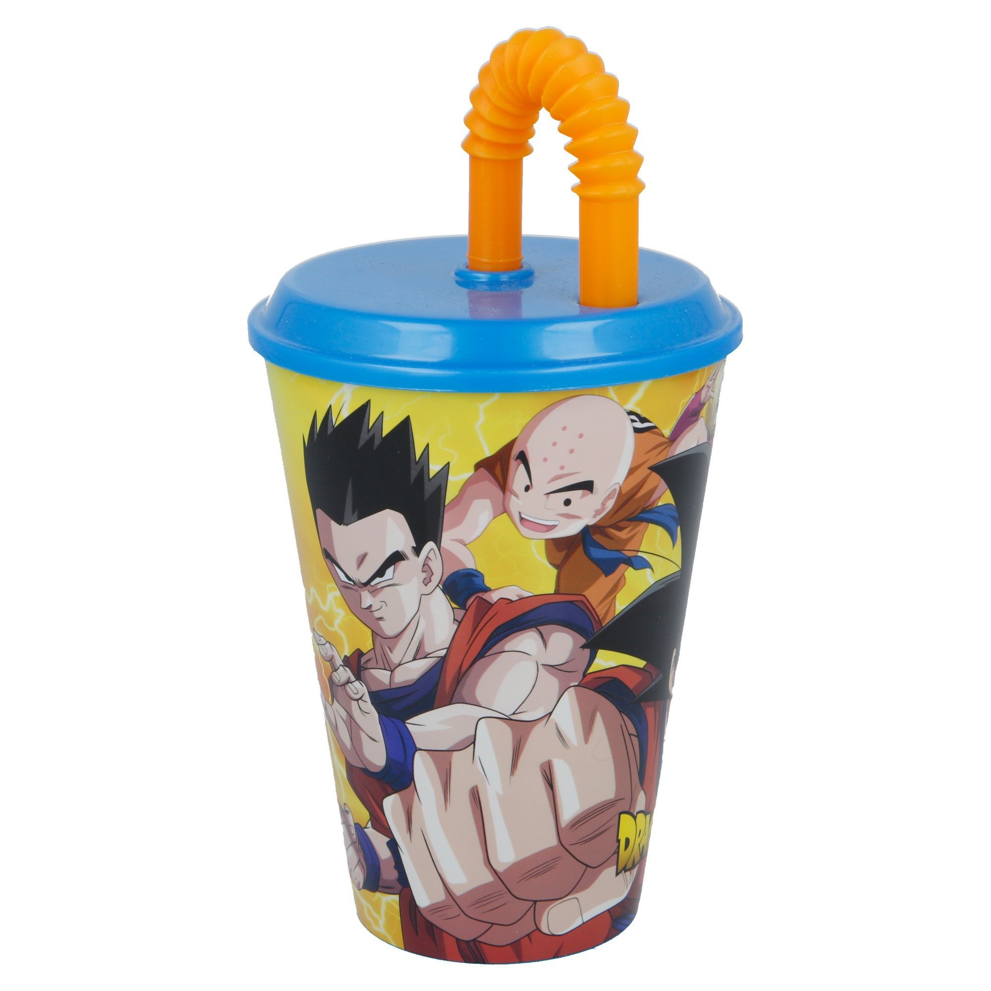 Dragon Ball Kinderbecher, PP, mit Deckel und Trinkhalm 430 ml BPA frei