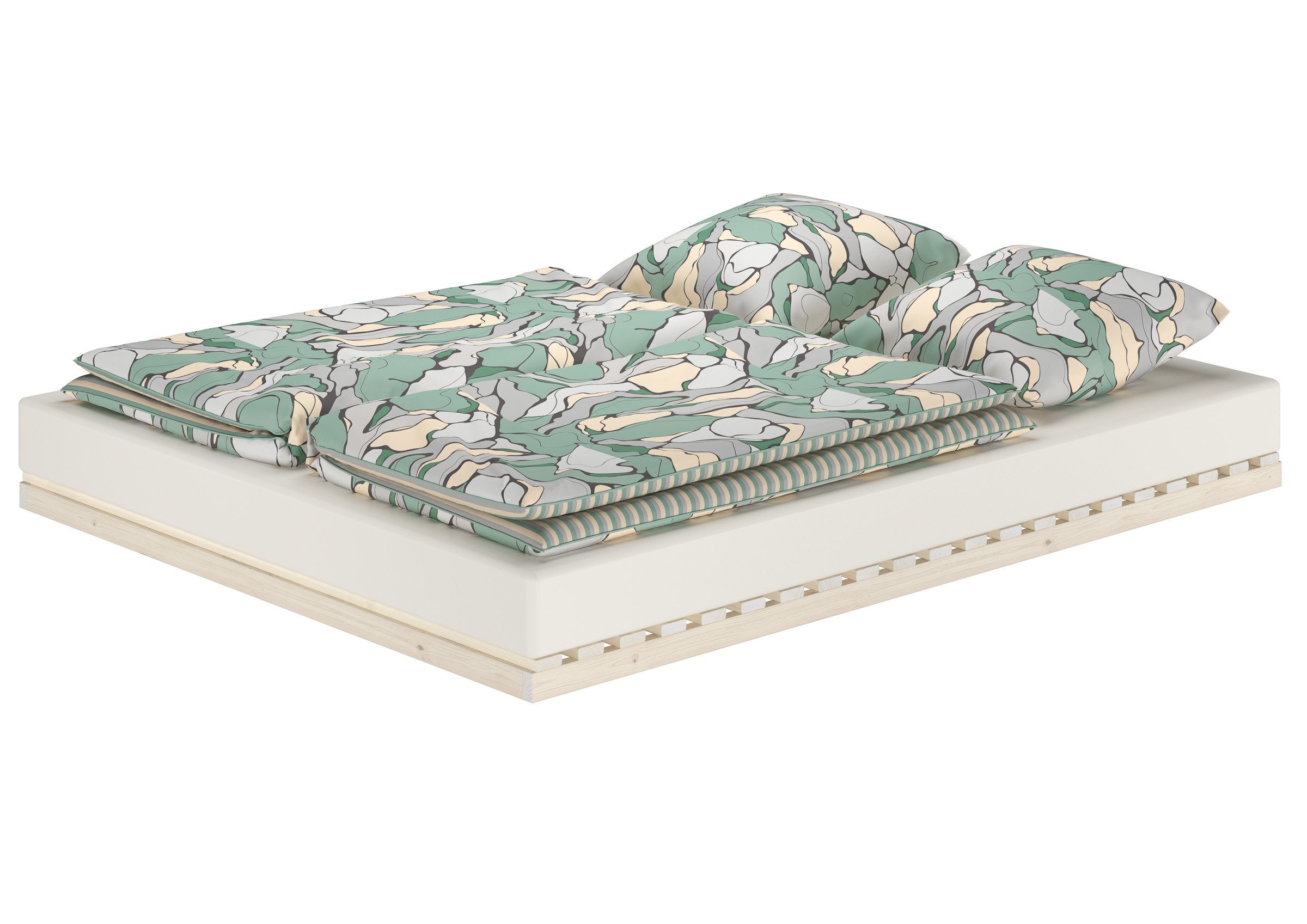 Futonbett Niederflurbett Metallfrei 160 x 200 cm Futon Fichte Unbehandelt