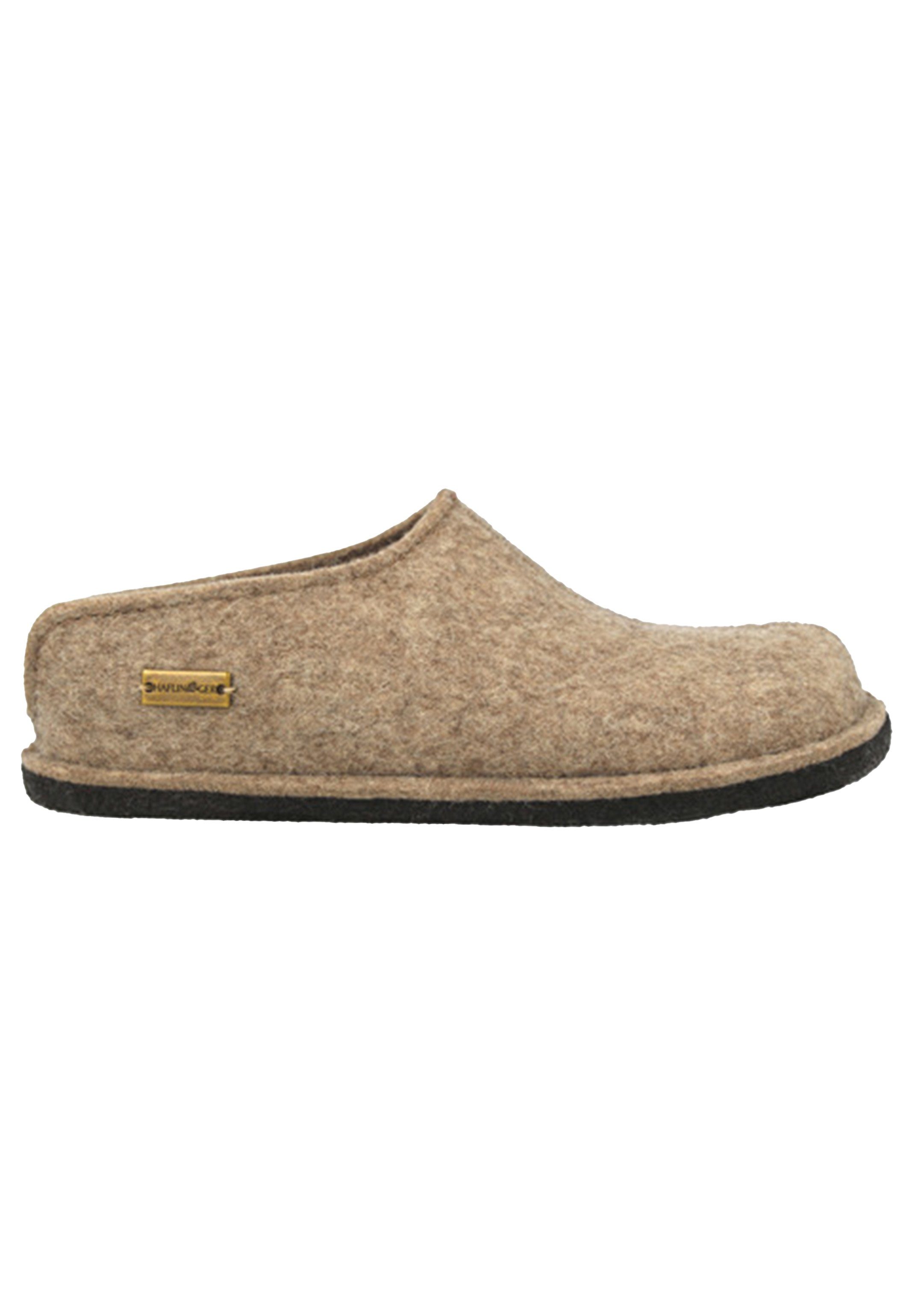 Haflinger Flair Smily Pantoffel Pantoffeln - 100% reiner Wollfilz, Eingearbeitetes Fußbett