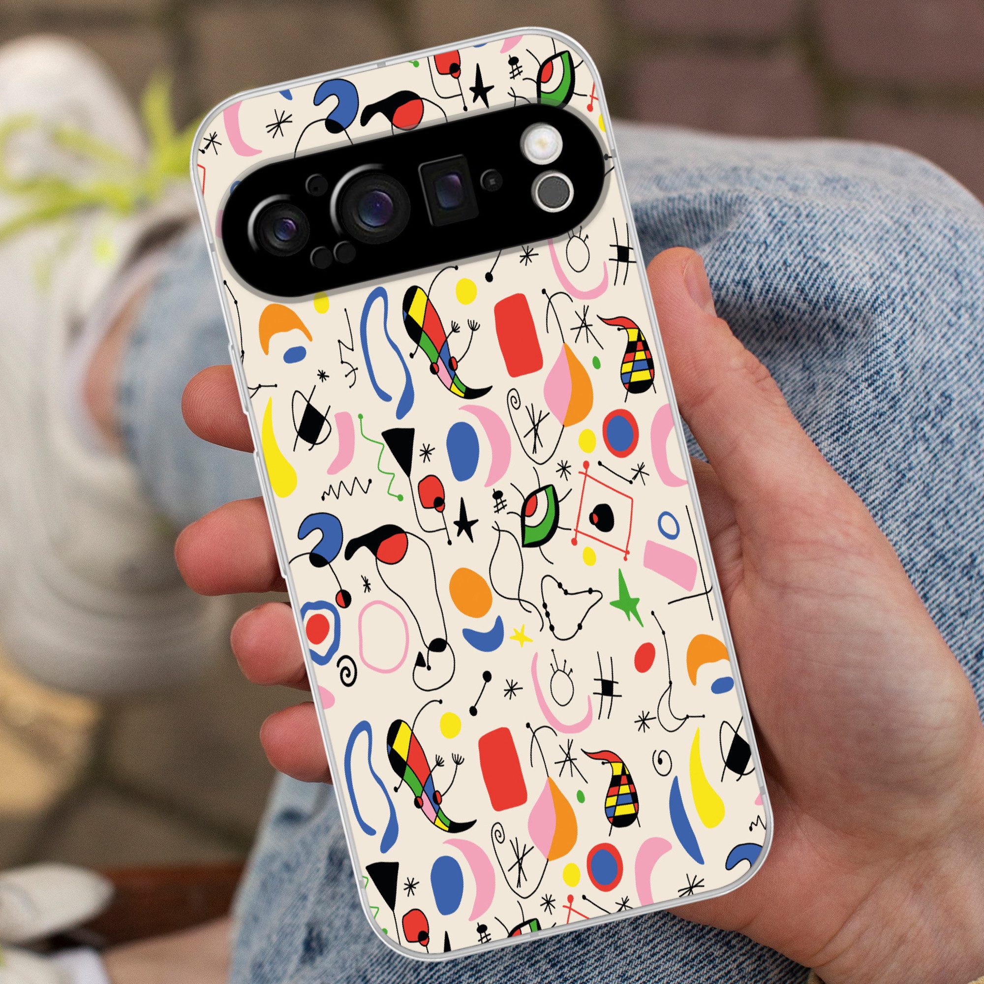 MuchoWow Handyhülle für Google Pixel 9 Pro Muster - Abstrakt - Kunst, Phone Case, Silikon, Schutzhülle Dünn