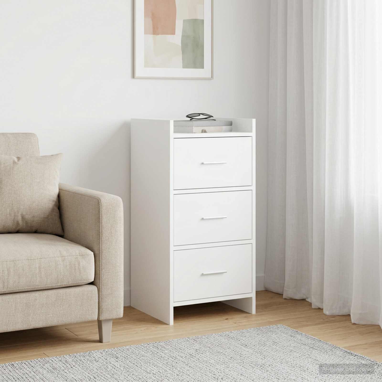 vidaXL Sideboard Sideboard Weiß 40 x 36 x 80 cm Holzwerkstoff (1 St)