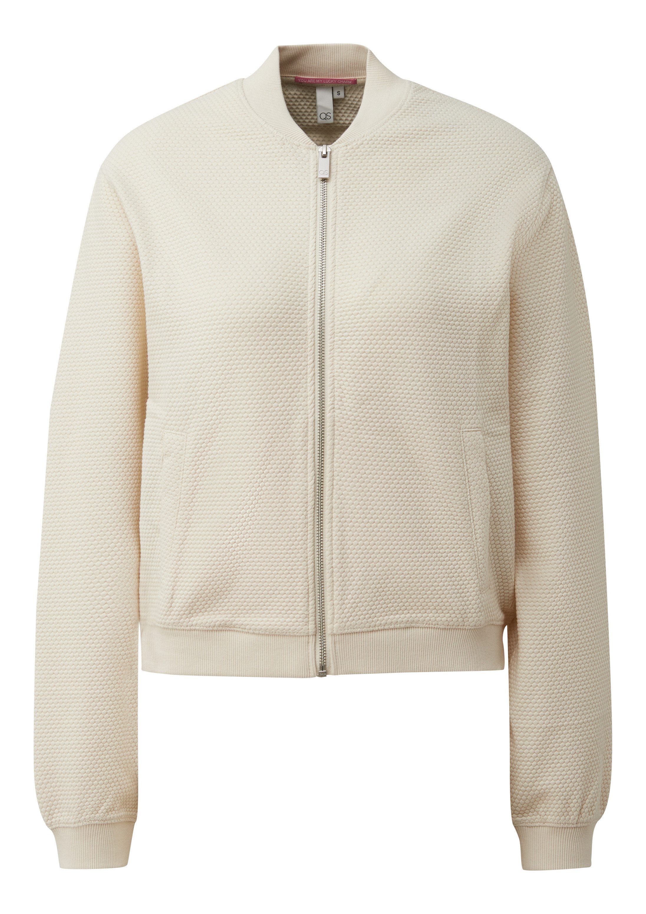QS Sweatjacke Sweatshirt Strukturierter Sweatblouson – Bild 2 von 5