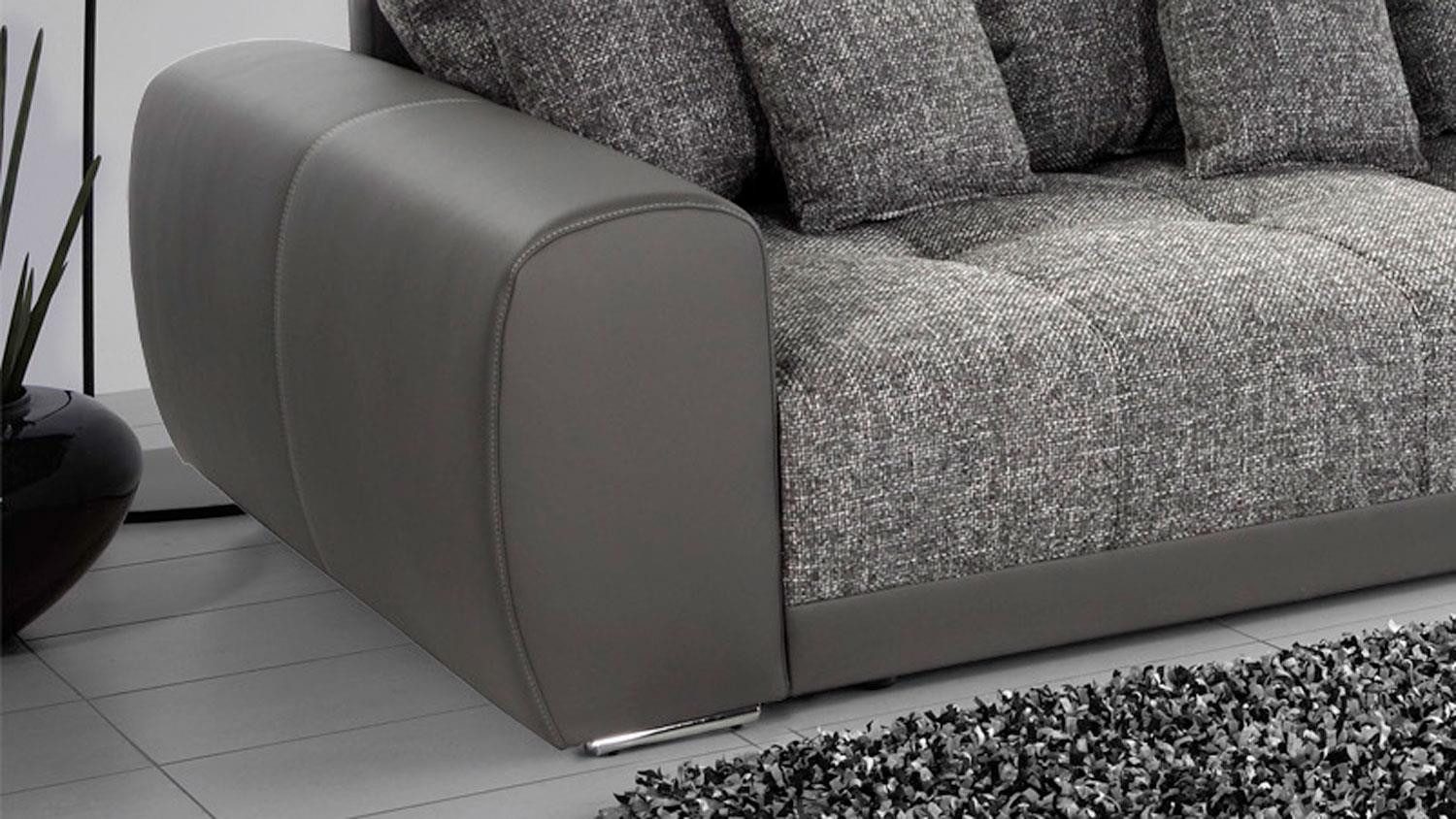 Jockenhöfer Gruppe Big-Sofa Big Sofa Moldau XXL Megasofa in grau hellgrau mit Kissen