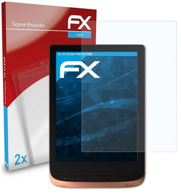 atFoliX Schutzfolie Displayschutz für PocketBook Touch HD 3, (2 Folien), Ultraklar und hartbeschichtet