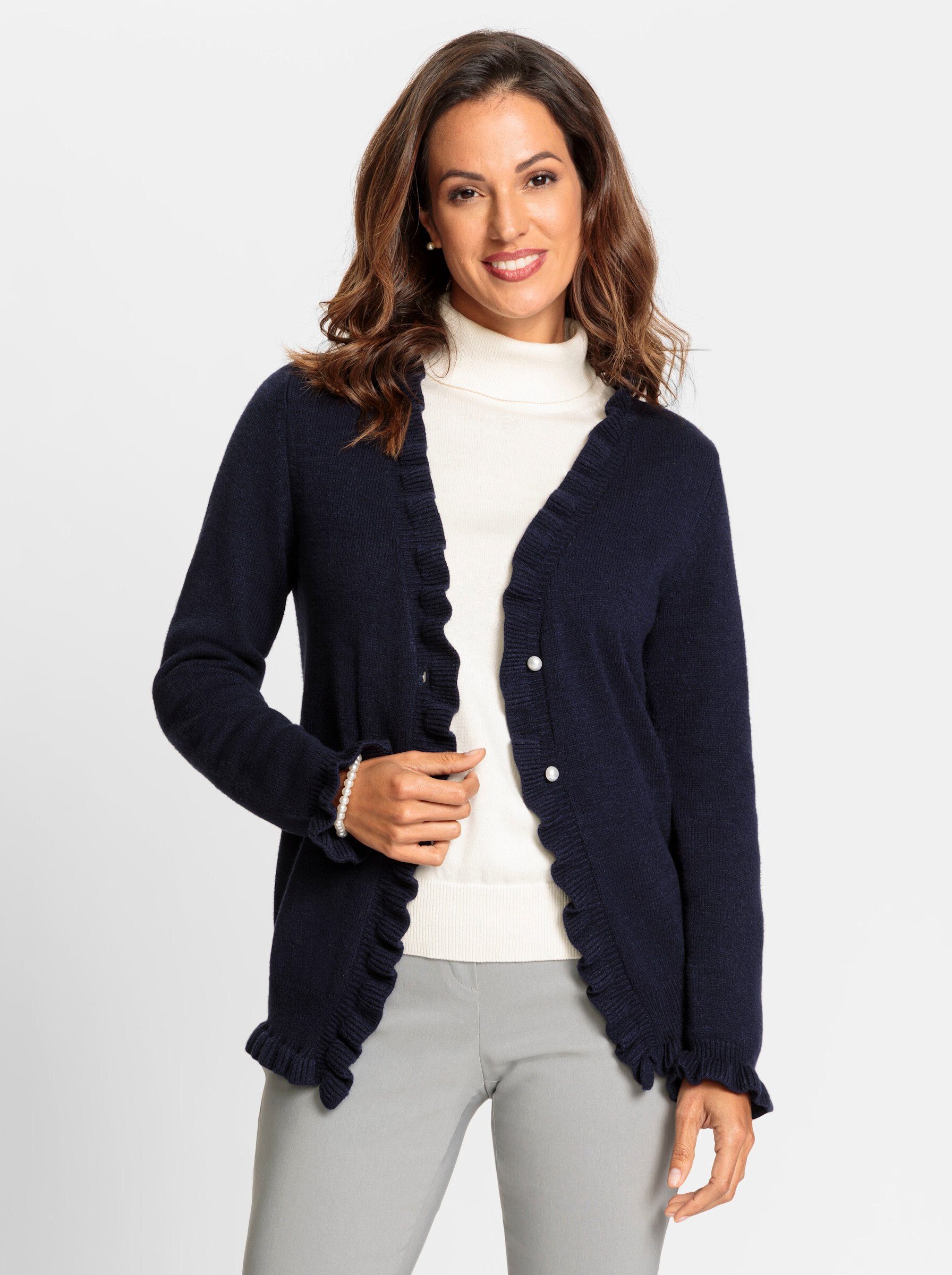 Strickjacke Strickjacke Langarm Jersey