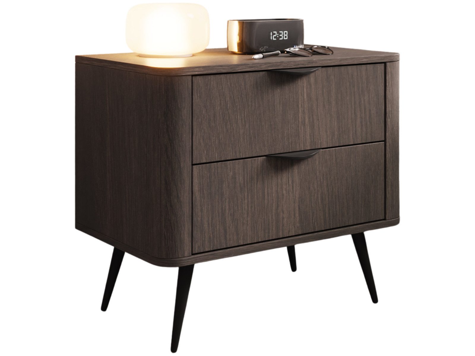 yourhouse24 Nachttisch Veris F Dunin Eiche/Schwarz 63,2x55,3x38 cm günstig online kaufen