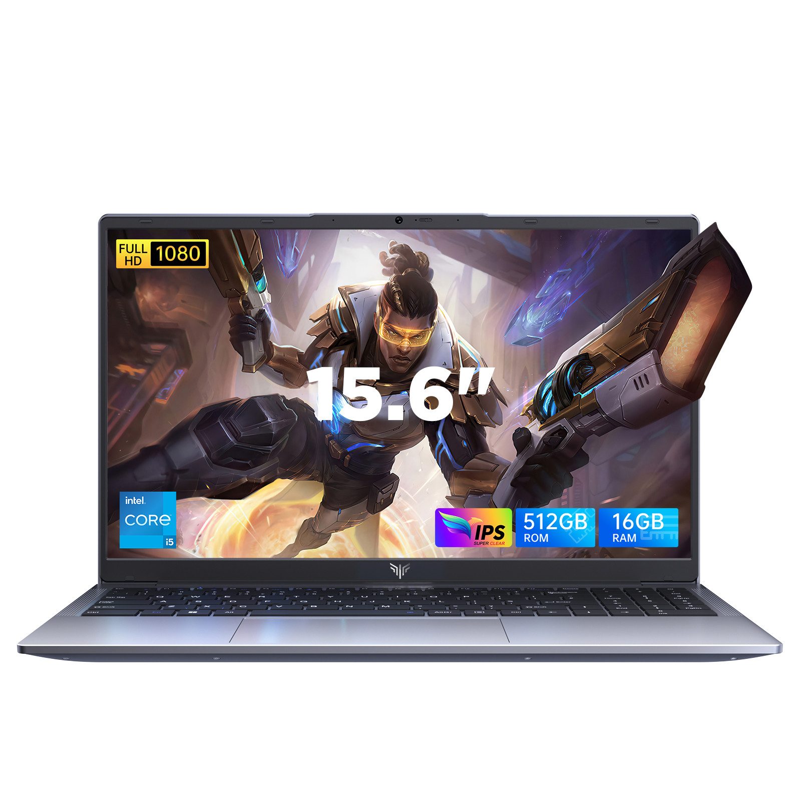 ACEMAGIC 15.6 Zoll Intel Core i5, 16 GB RAM,512 GB SSD, Windows 11 Pro Notebook (Intel Core i5-12600H Intel Core i5 - 12600H, Intel UHD Graphics, 16 GB, 512 GB SSD, 12-core CPU, bis zu 4.5 GHz, WiFi6,Deutsche Tastaturabdeckung)
