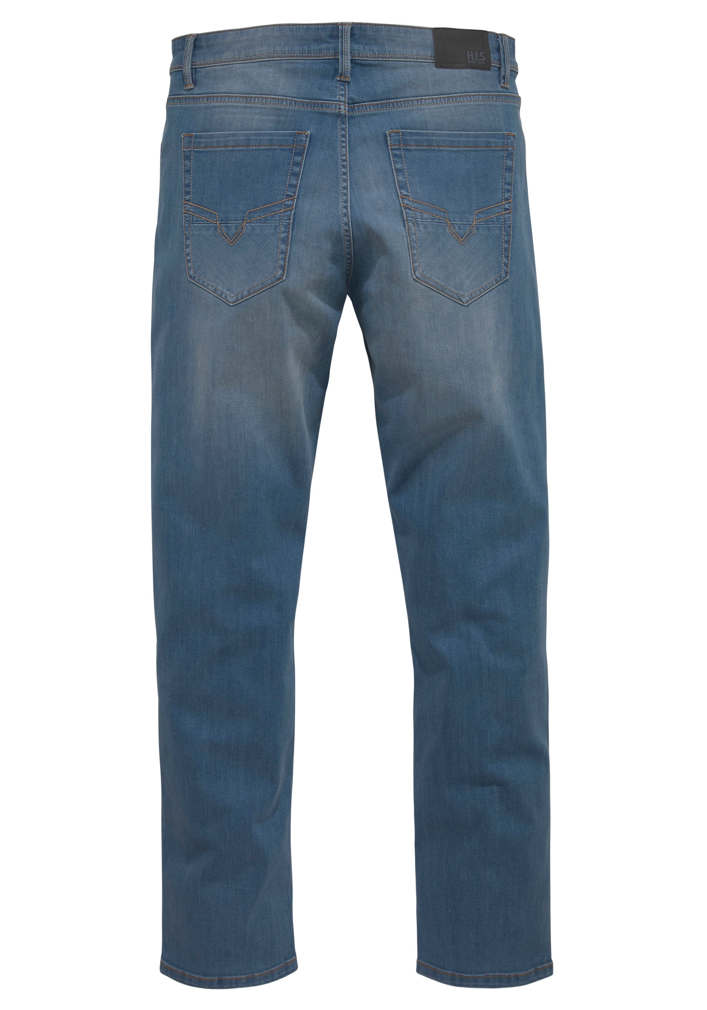 H.I.S Comfort-fit-Jeans ANTIN bequeme Passform, gerades Bein, mit Used-Waschung