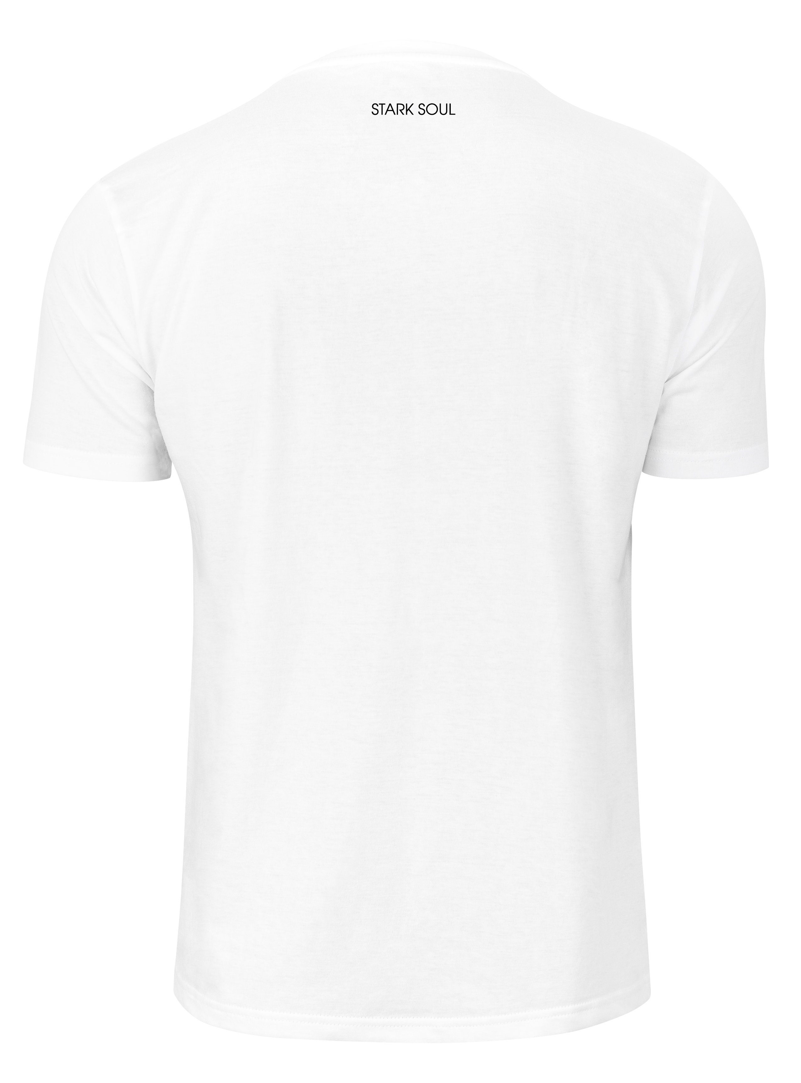 Stark Soul® T-Shirt T-Shirt Weiß Casual Cotton mit Logo