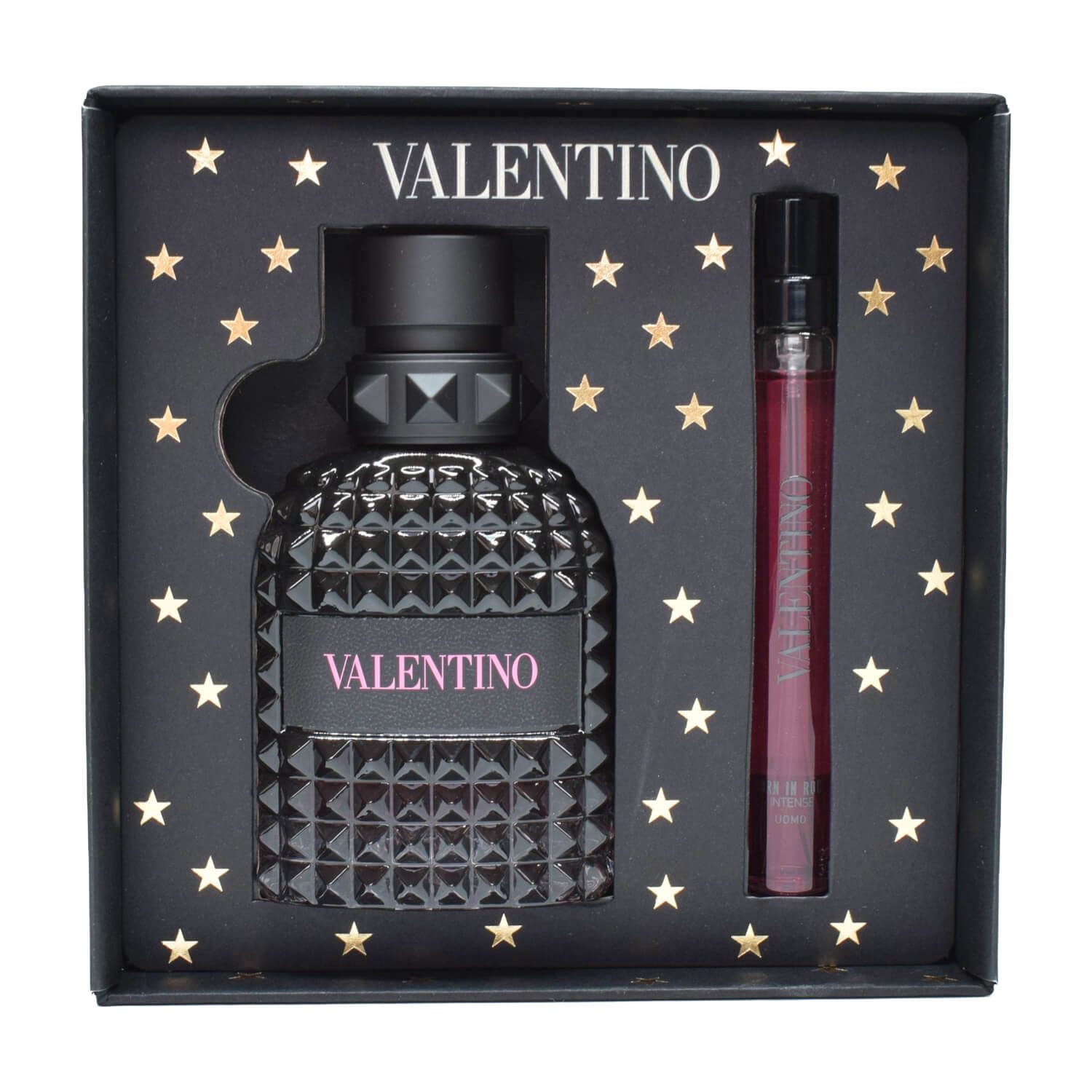 Valentino Duft-Set Uomo Born in Roma Intense Eau de Parfum 50 ml + Travel Stick 10 ml, 2-tlg.