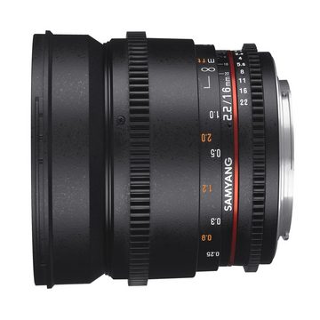 Samyang MF 16mm T2,2 Video APS-C II Canon EF Superweitwinkelobjektiv