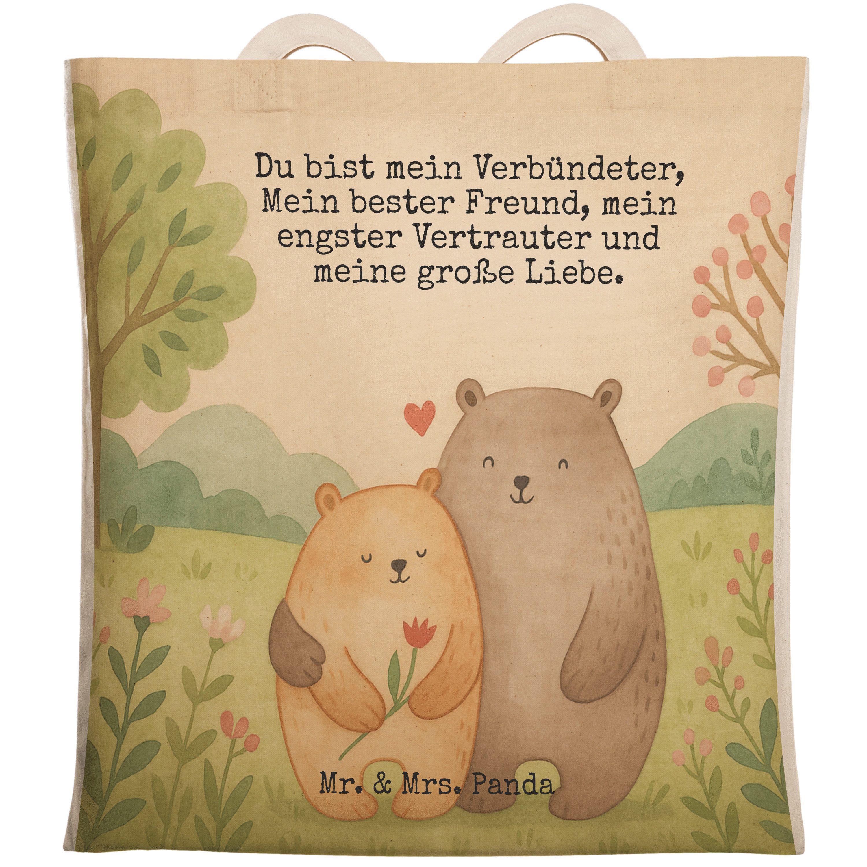 Tragetasche Bären Liebe Design, Tote Bag, Weiß, Tasche, Stofftragetasche, Trageta