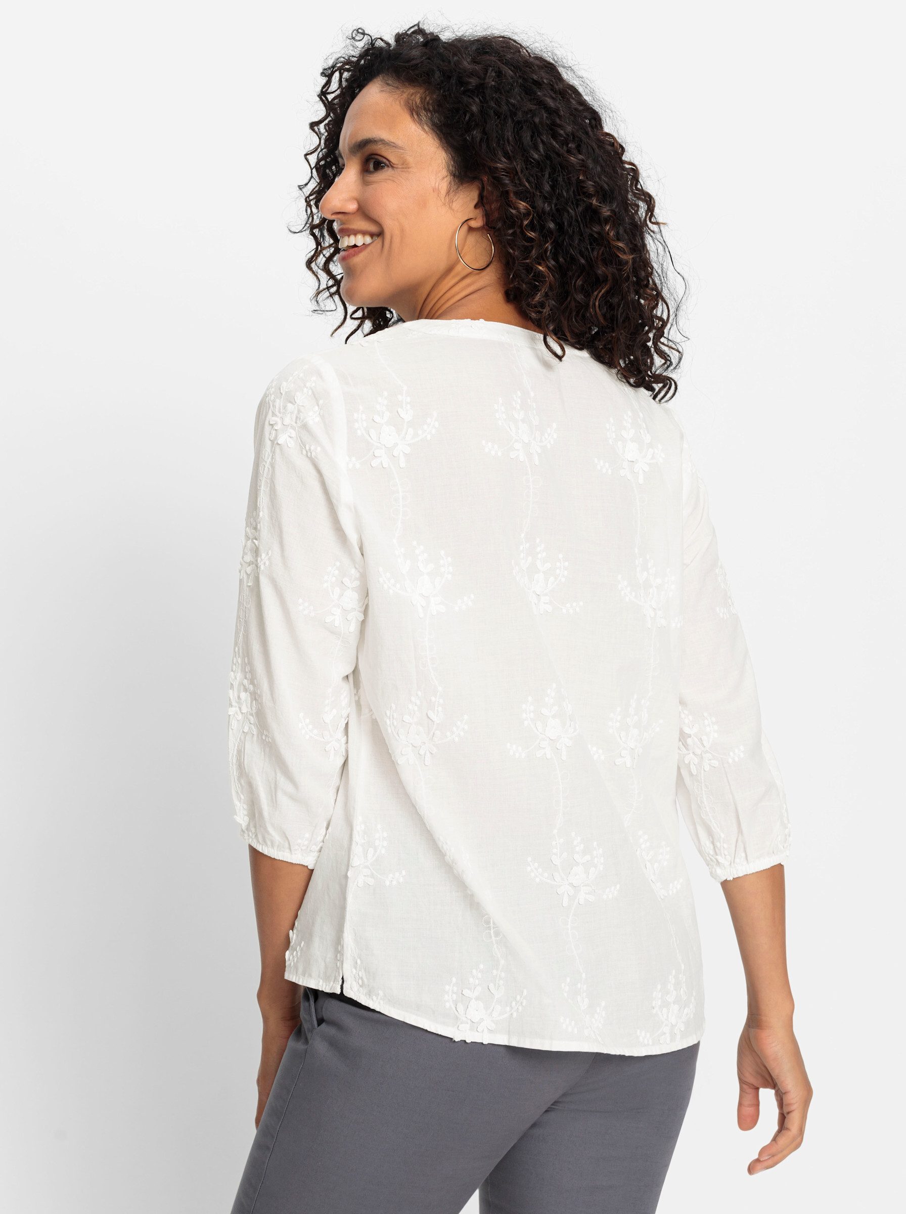 Witt Klassische Bluse Schlupfbluse 3/4-Arm