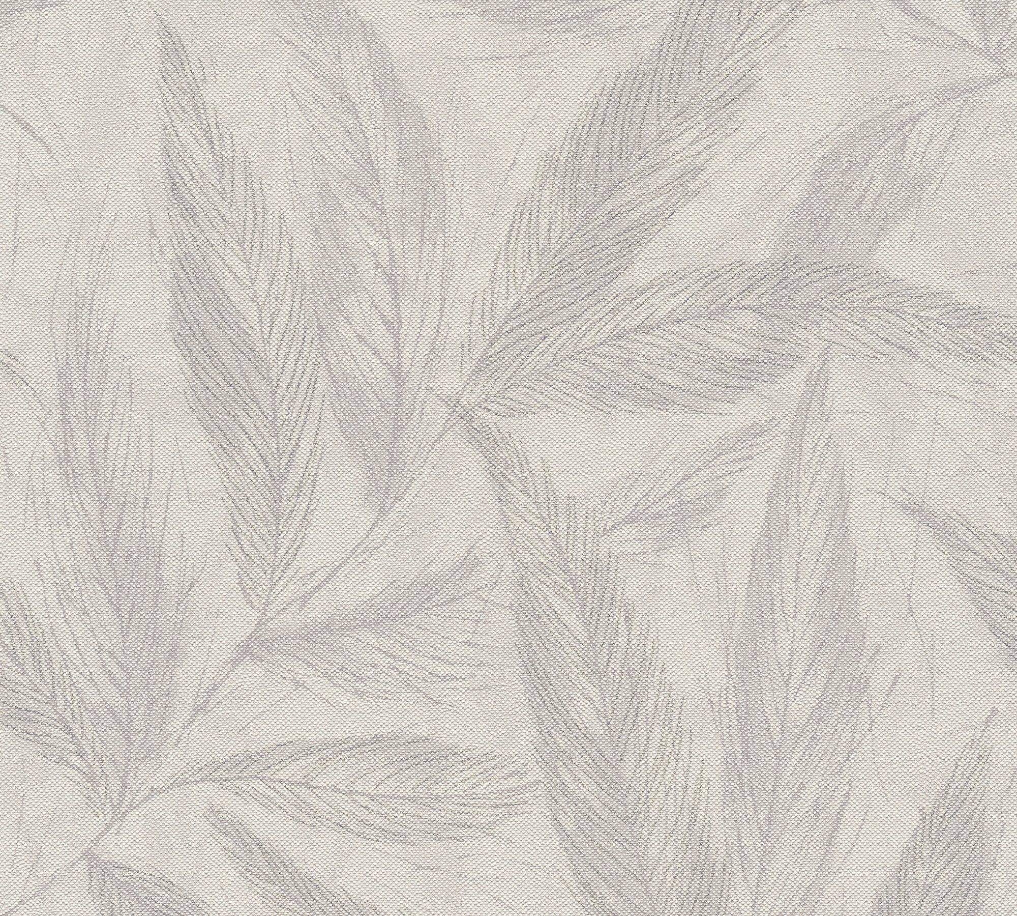 A.S. Création Vliestapete mit Blätter-Design natürliche Eleganz, strukturiert, matt, (1 St), Dekorative Vliestapete mit filigranem Blattmuster – Bild 4 von 5
