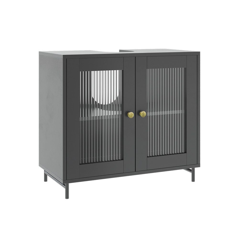 Vicco Waschbeckenunterschrank Malte, Grau, 60 x günstig online kaufen