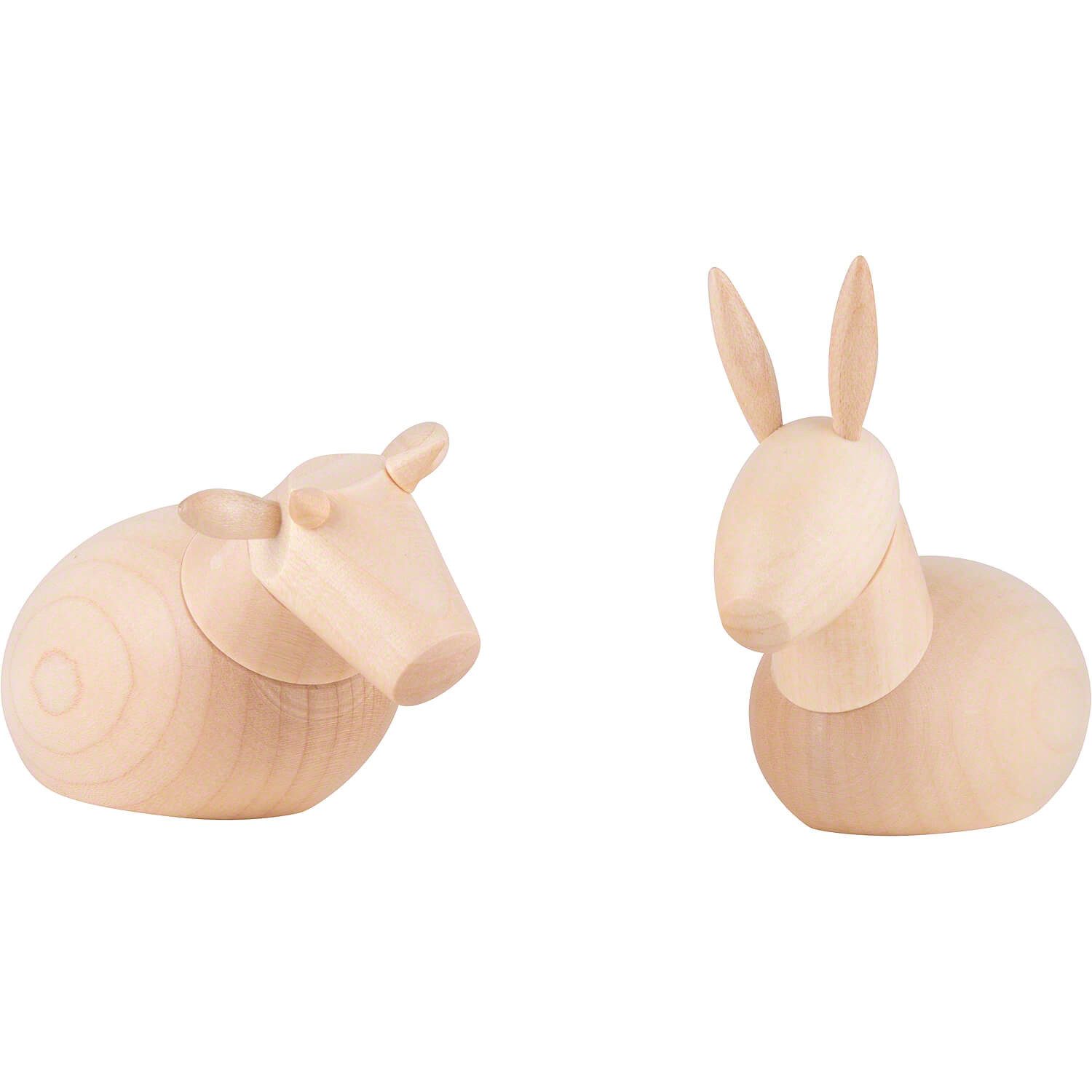Emil A. Schalling KG Dekofigur Ochse & Esel, natur (7cm) von Holzkunst Schalling
