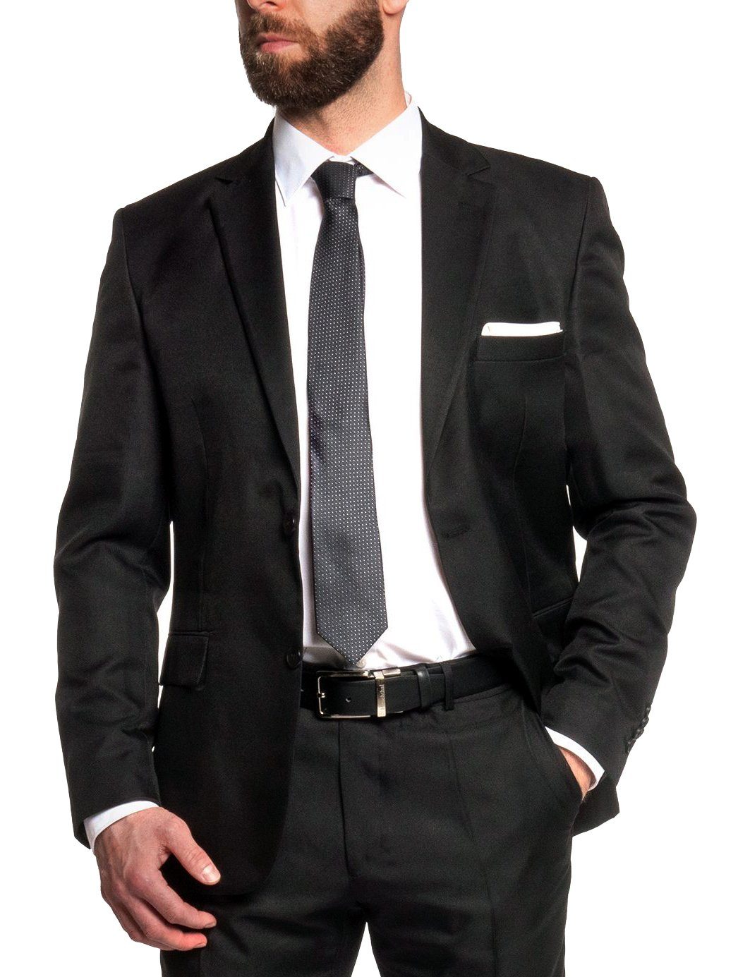 Hirschthal Anzugsakko Herren 2-Knopf Sakko Regular-Fit eleganter Look