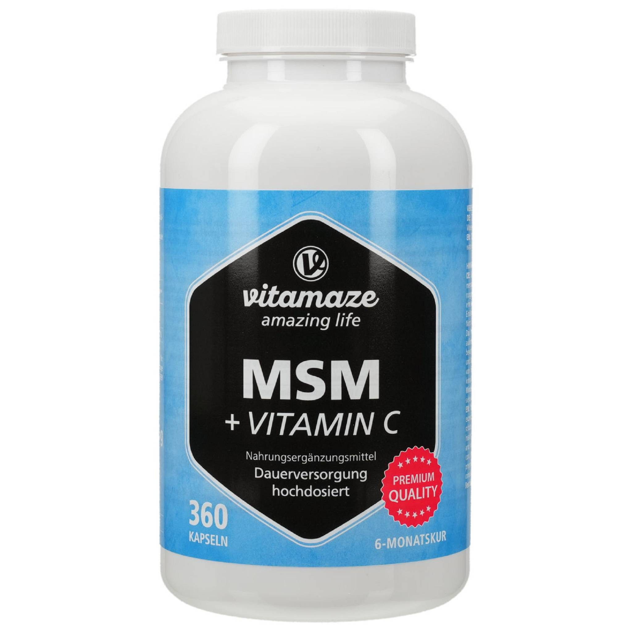 Vitamaze MSM HOCHDOSIERT+Vitamin C Kapseln Kapseln