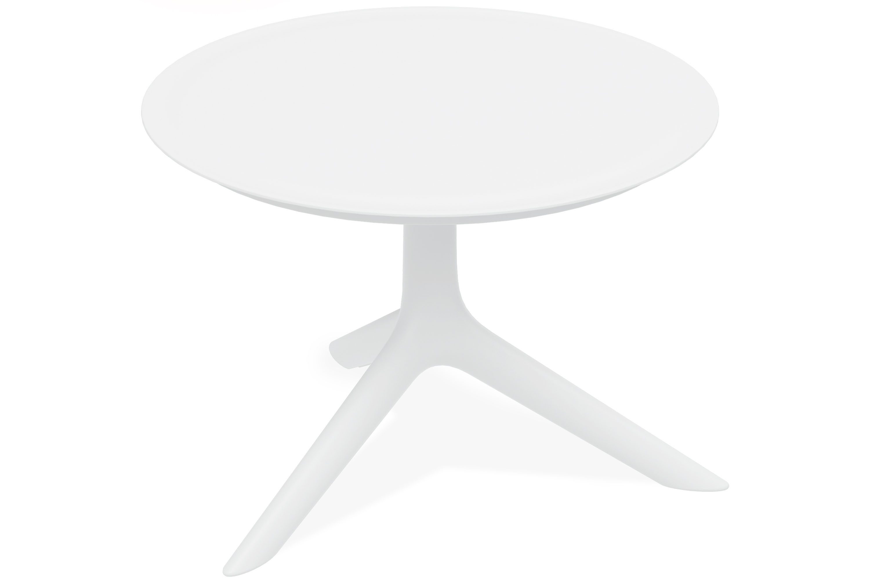 KONSIMO® Gartentisch GALIO Outdoor-Tisch Kaffeetisch, hergestellt in der EU, Runder Gartentisch, Wetterfester Terrassentisch, Modern Design Ø57 cm