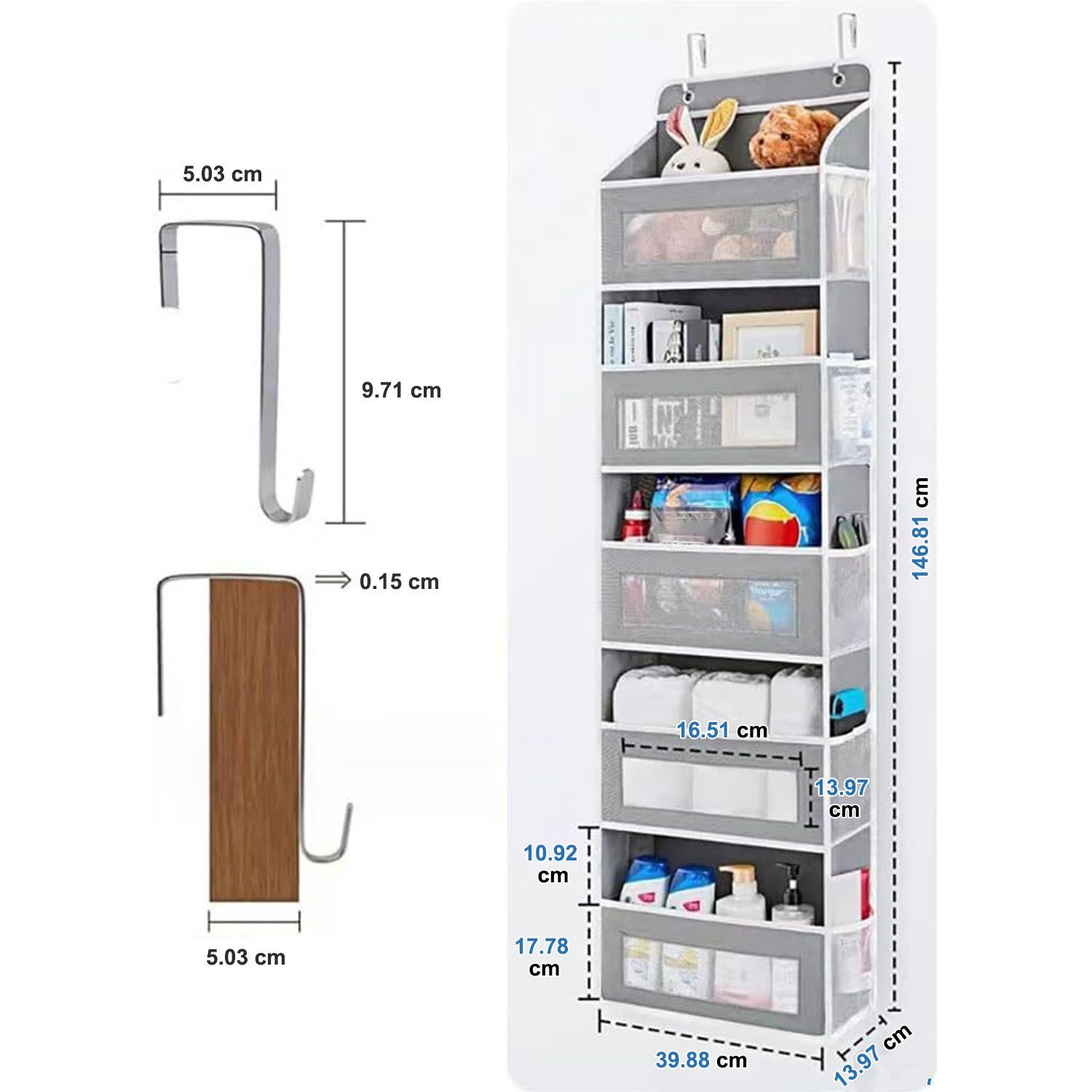 SURFOU Hängeregal Organizer Türorganizer Hängeorganizer Schuhaufbewahrung H günstig online kaufen