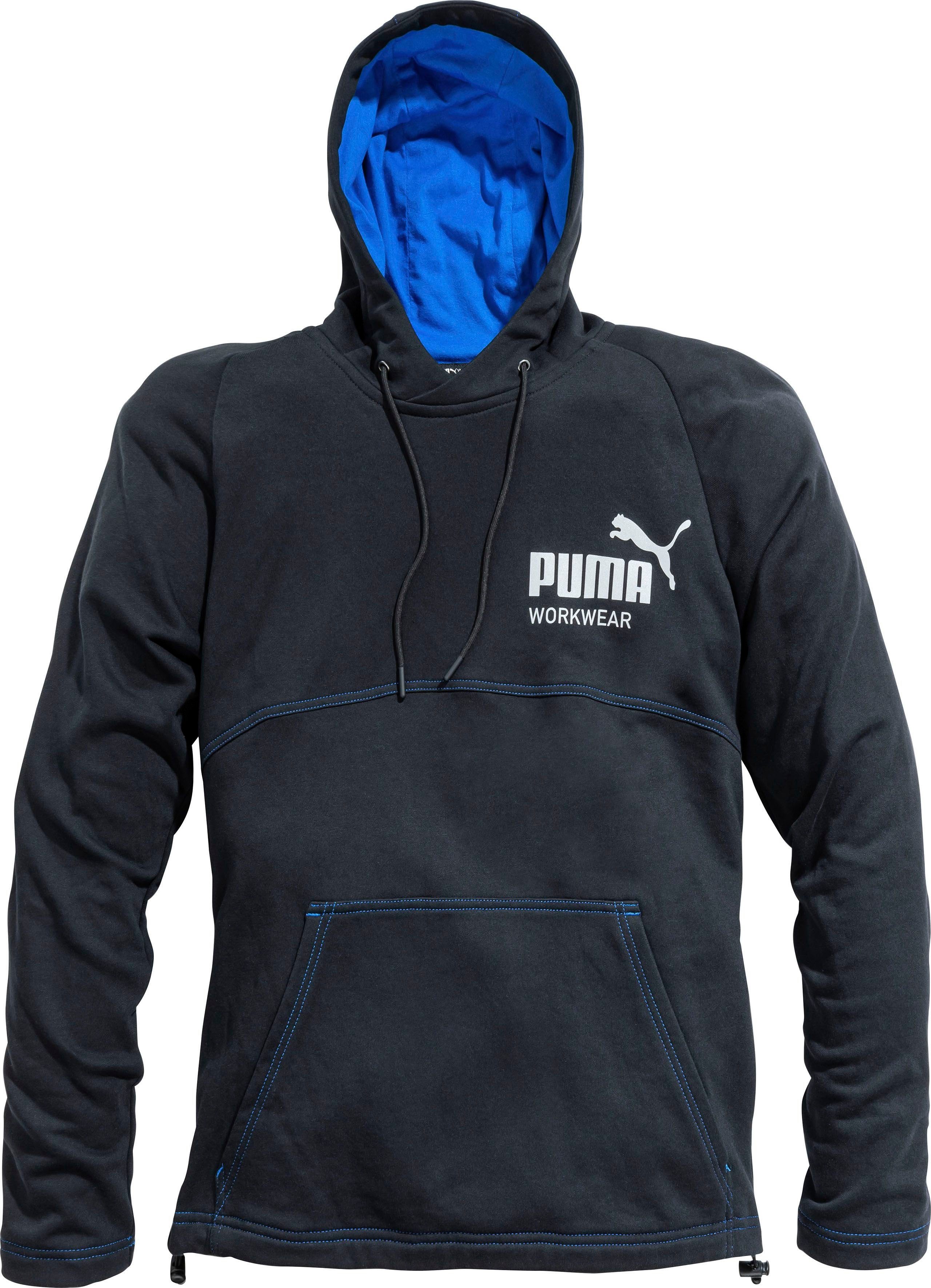 PUMA Workwear Hoodie CHAMP gefütterte Kapuze, Kangaroo-Tasche,  verstellbarer Saum, Kangaroo-Tasche mit Kontrastnähten