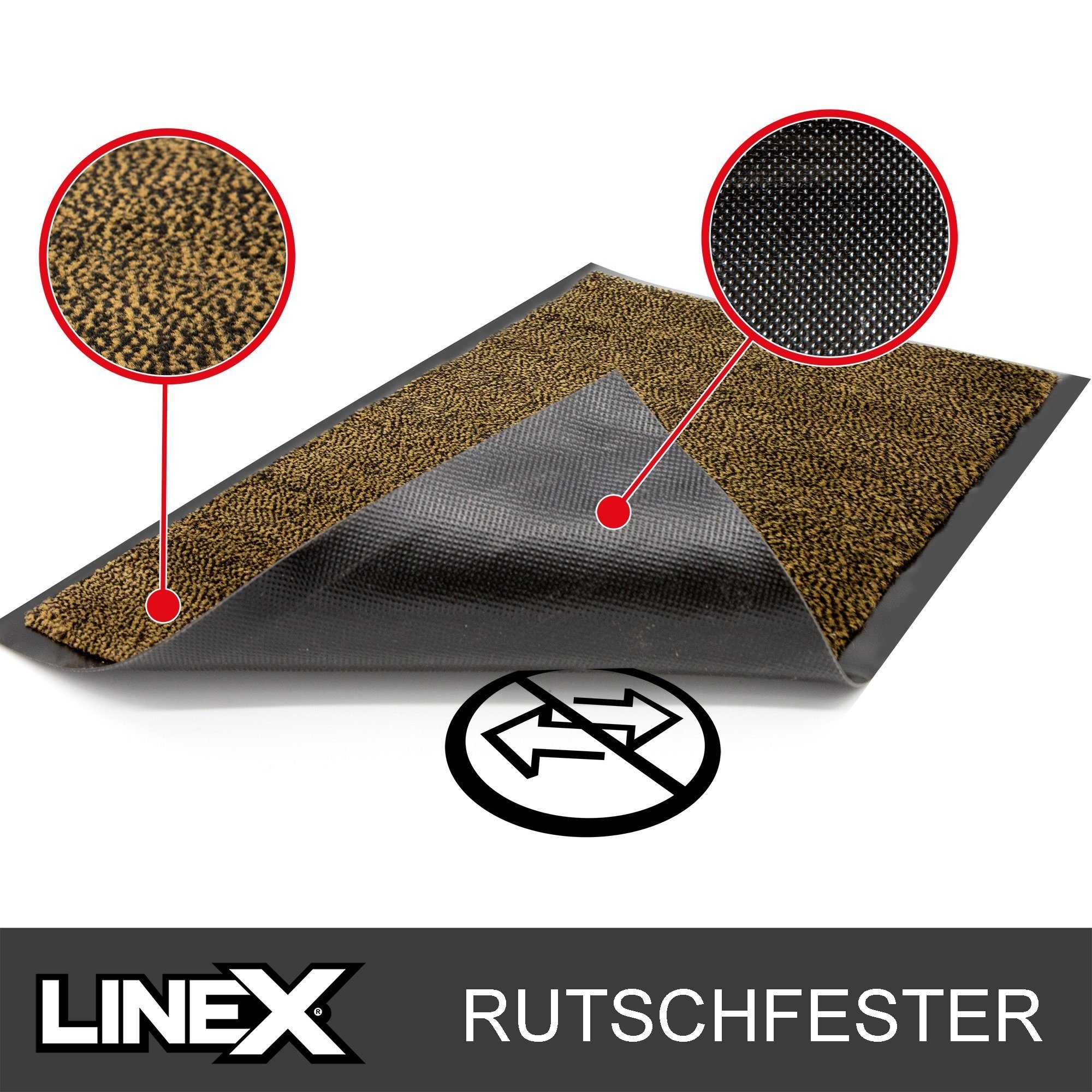 Linex Fußmatte rutschfest Schutzfangmatte, waschbar Eingangsmatte, Höhe: 7 mm, Indoor - Outdoor geeignet – Bild 4 von 5