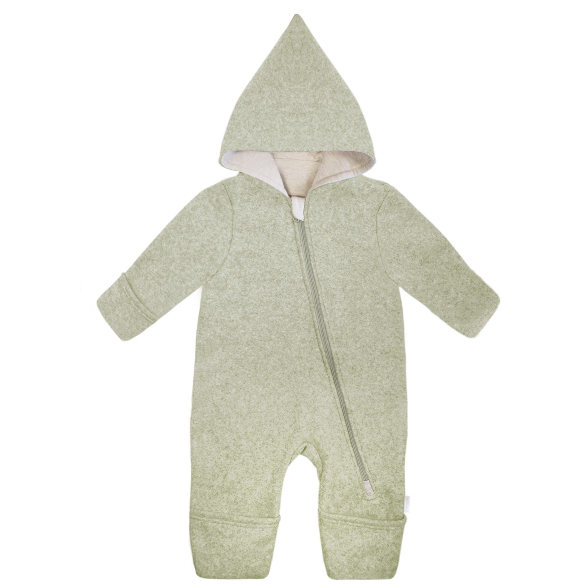 MAXIMO Overall GOTS BABY-Overall, Baumwollfleece, Reißverschluss, Jerseyfutter (1-tlg) Baumwollfleece