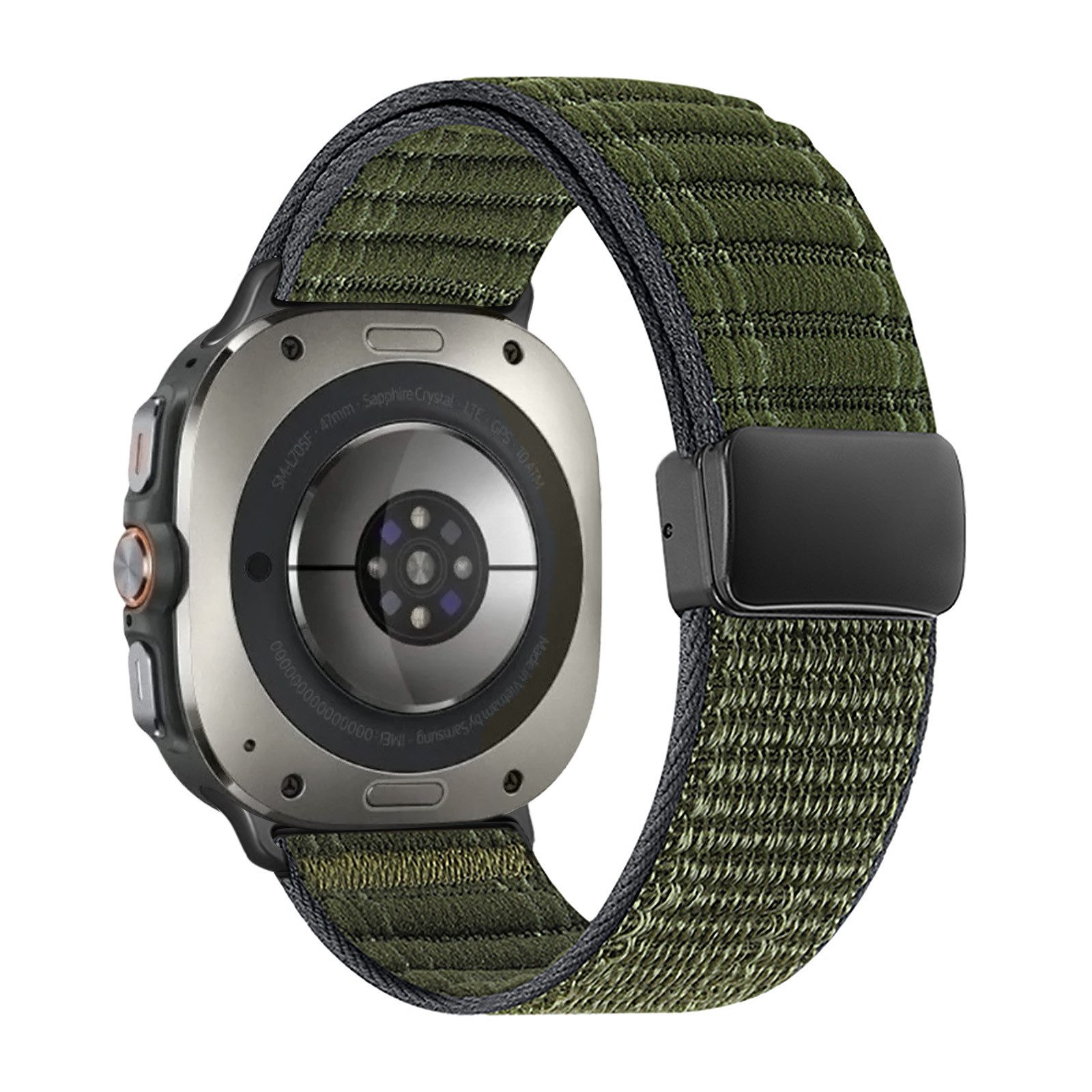 Tec-Expert Smartwatch-Armband für Samsung Galaxy Watch Ultra 47 mm Armband Ersatz Wechsel Band, Nylon Textil mit Magnetverschluss, stufenlos Verstellbar atmungs – Bild 2 von 5