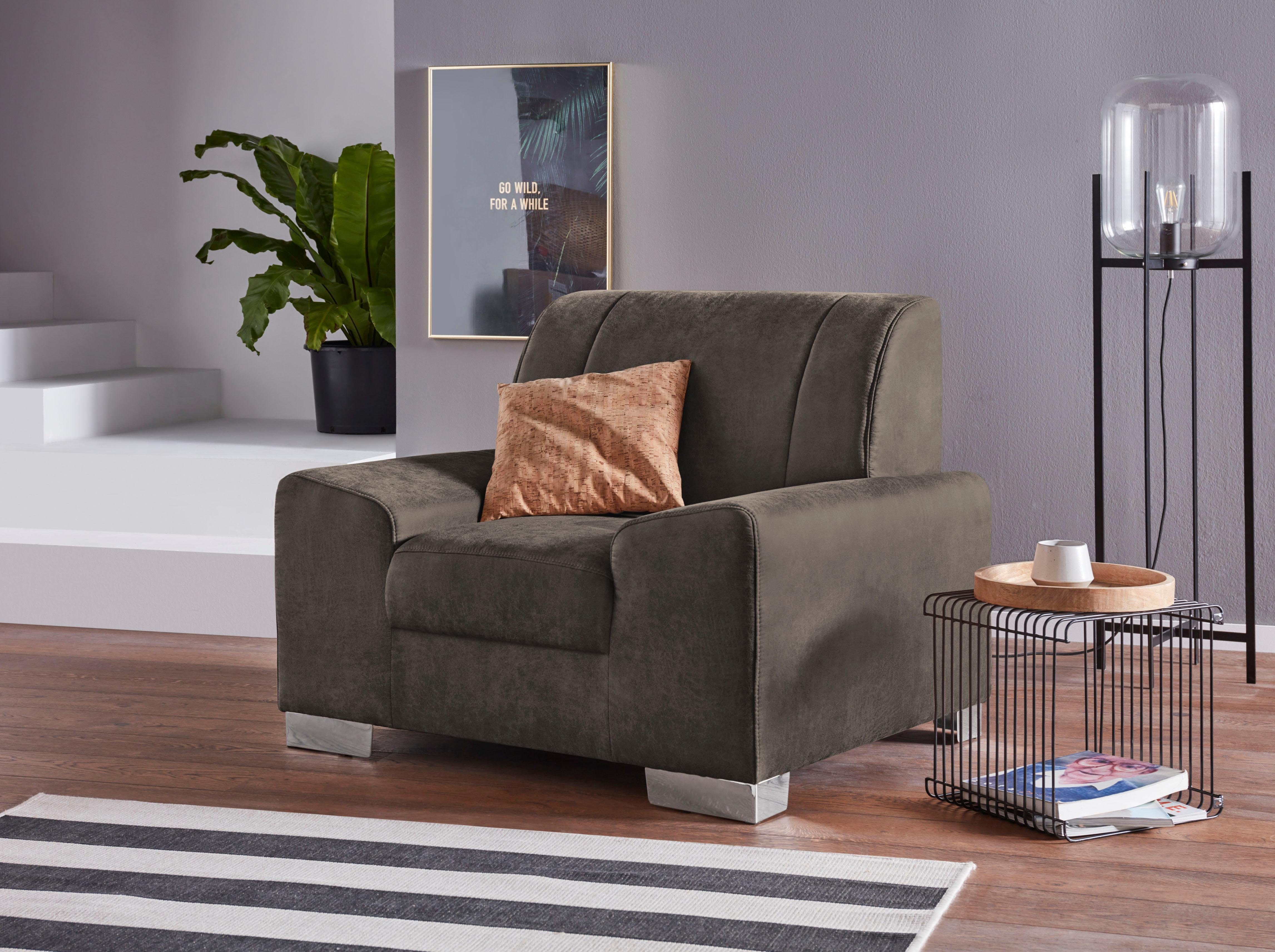 DOMO collection Sessel Anzio, wahlweise mit Federkern