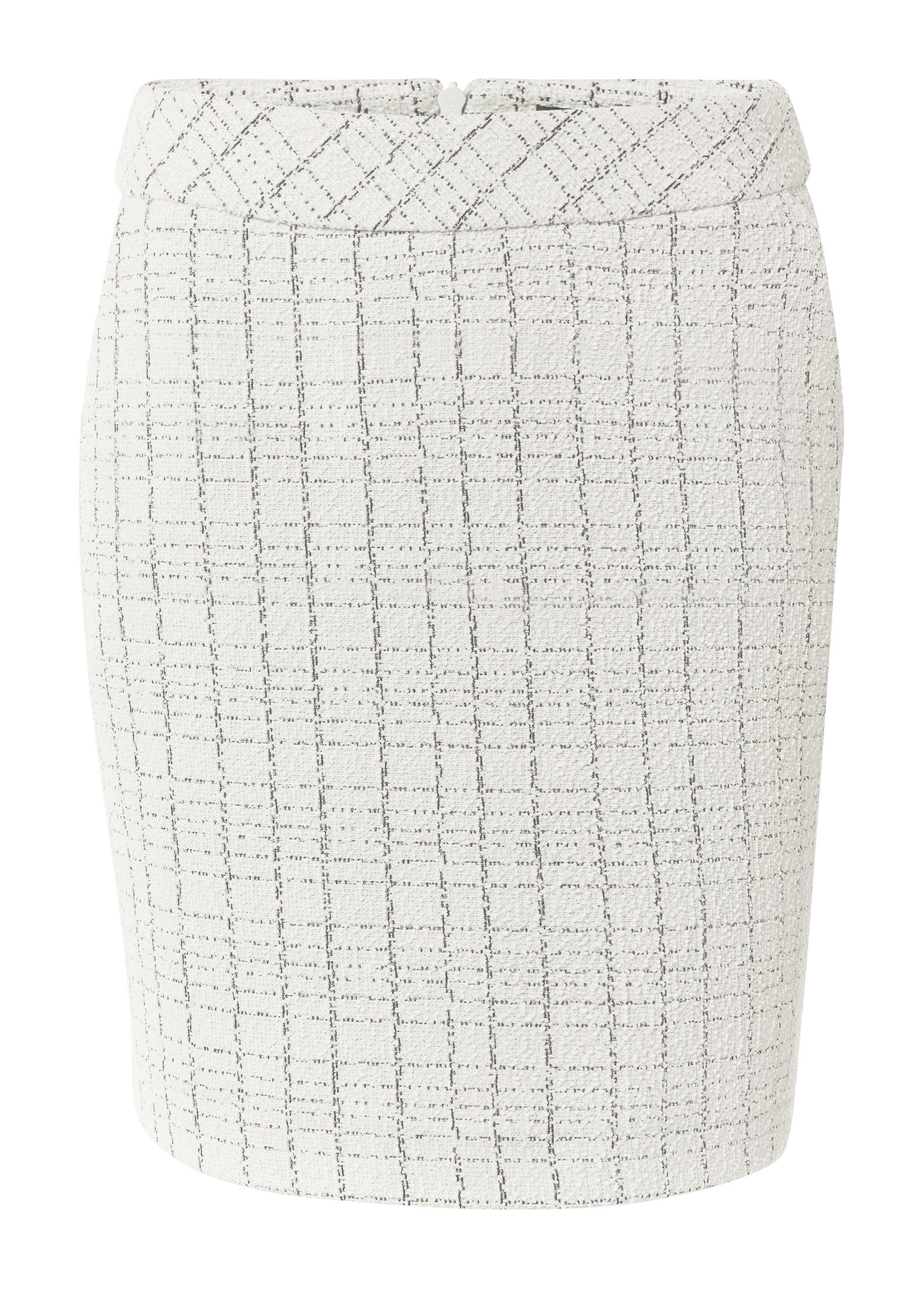 comma Minirock Rock Bouclé-Jerseyrock mit Metallic-Garn