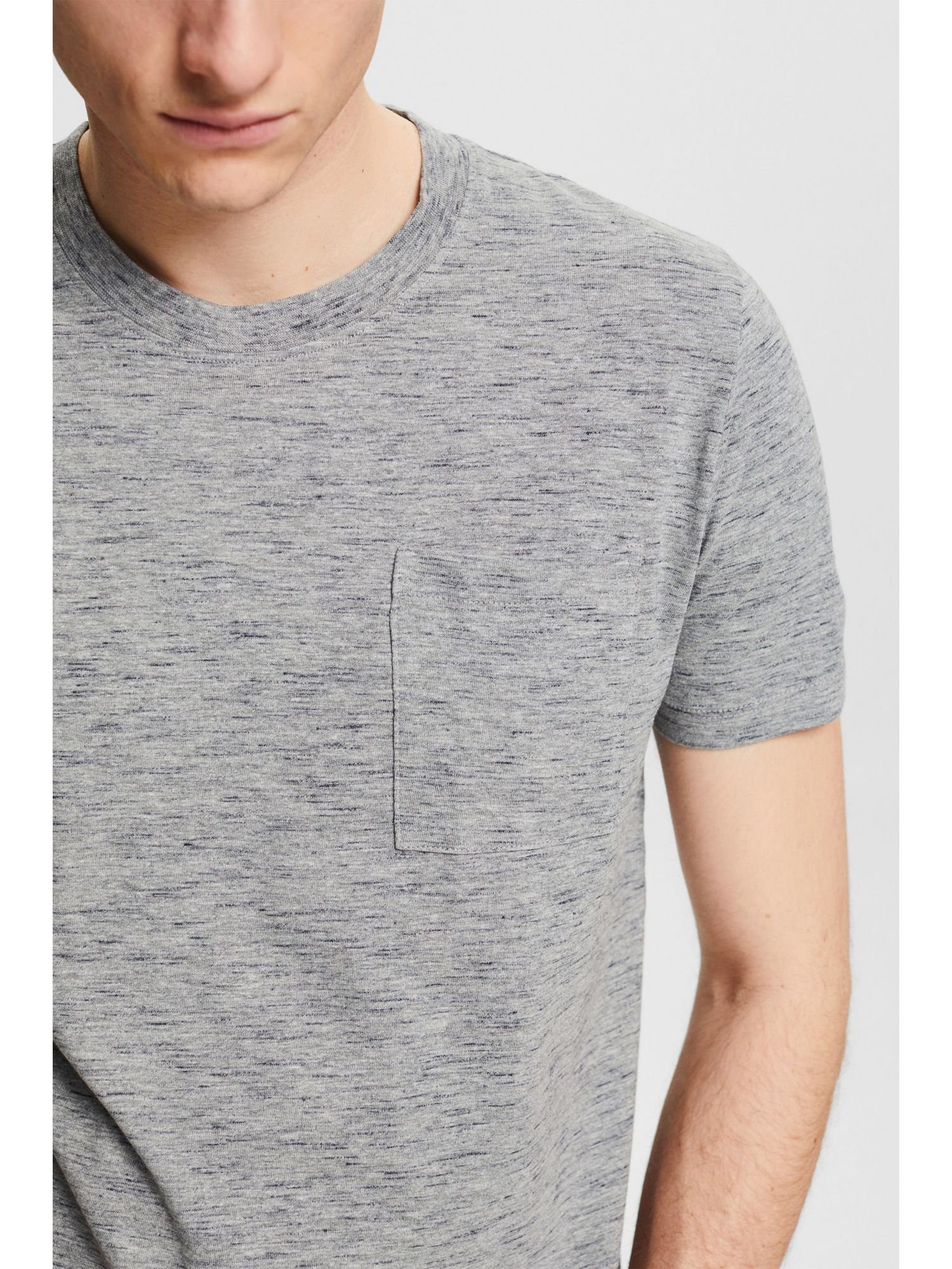 Herren Shirts edc by Esprit T-Shirt Meliertes Jersey-T-Shirt, LENZING™ ECOVERO™ (1-tlg)
