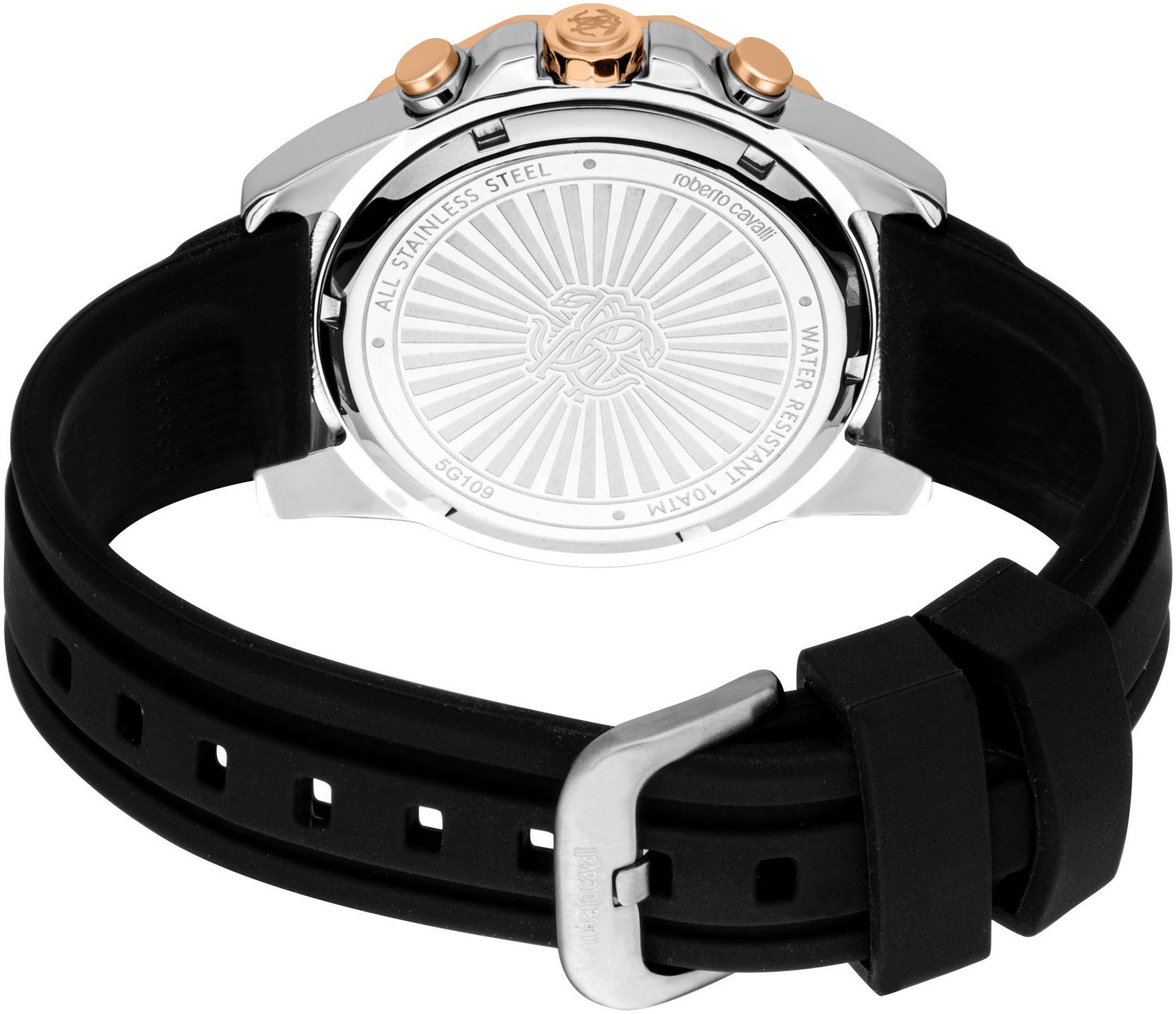 roberto cavalli Chronograph Uomo Sport III RC5G109P0045, Quarzuhr, Armbanduhr, Herrenuhr, Silikonarmband, analog, Tag