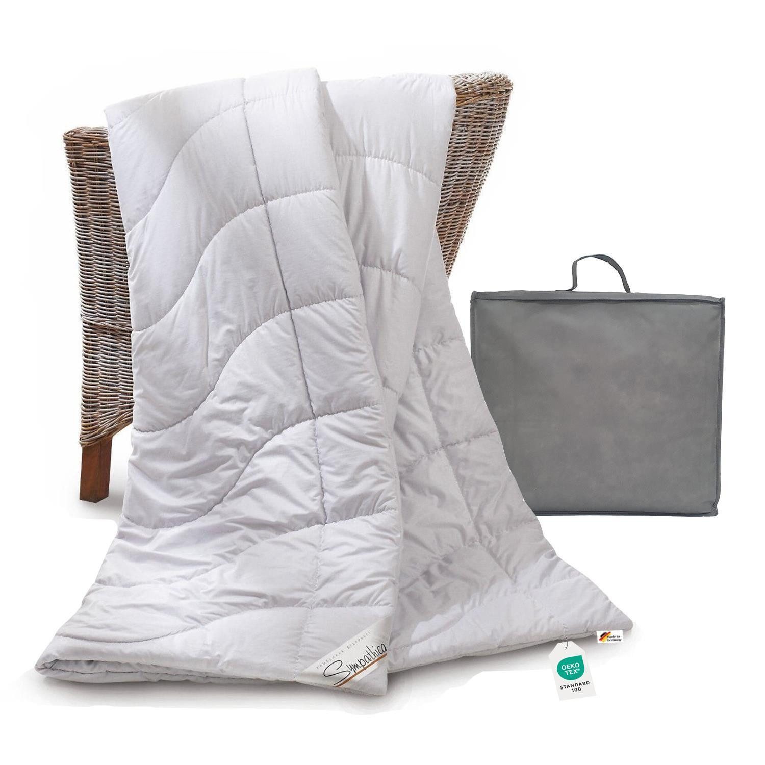 Sympathica Naturhaarbettdecke Kamelhaar Bettdecke 100% Kamelhaar Kamelhaardecke Duo warm 155x220 30°, Füllung: 100% Kamelhaar, Bezug: 100% Baumwolle, veredelt mit Aloe Vera