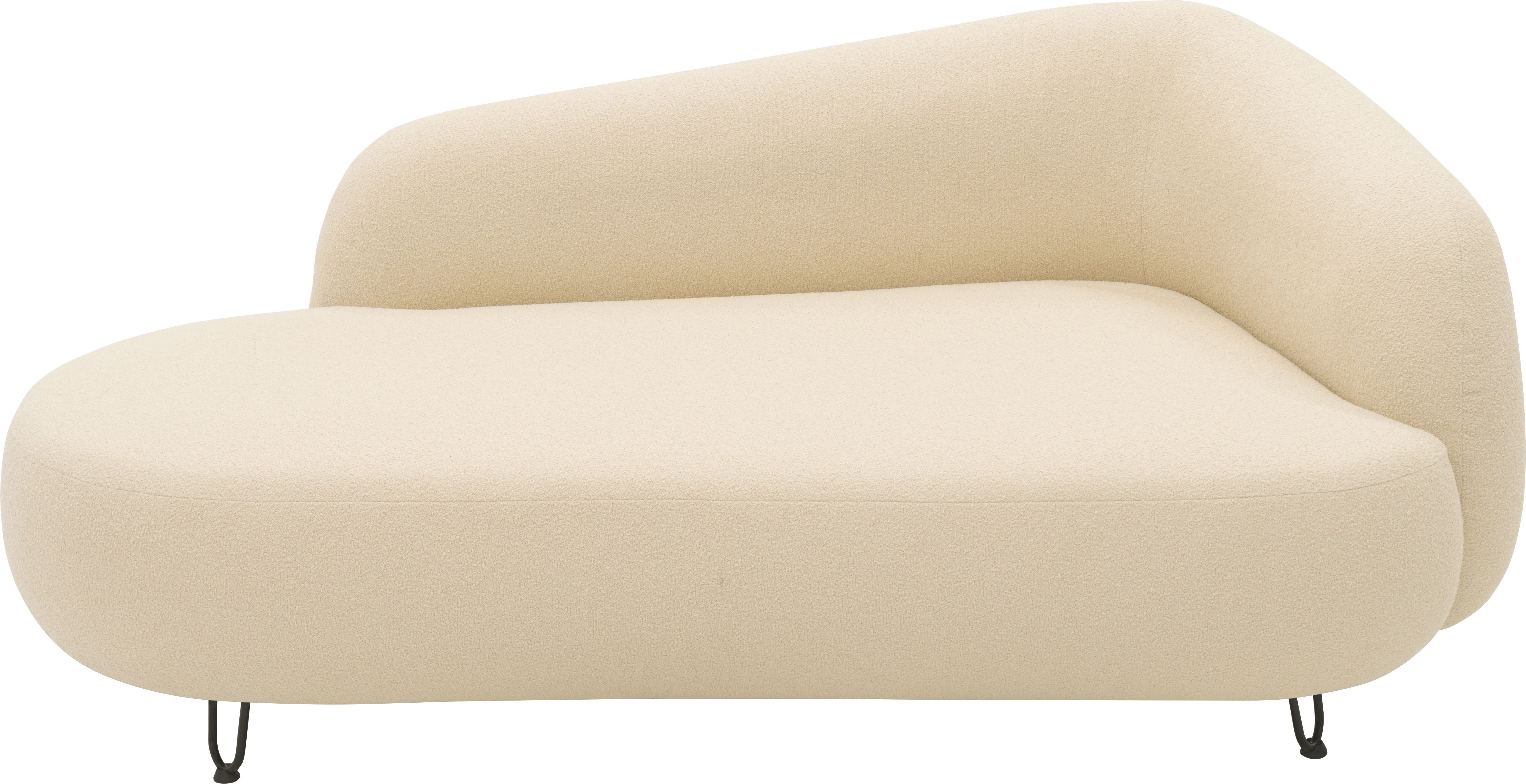 DOMO collection Recamiere Poika, auch als Sessel und Hocker bestellbar, Bezug Fellimitat, Formschönes Outdoor-Highlight, ideal für Garten, Balkon, Terrasse