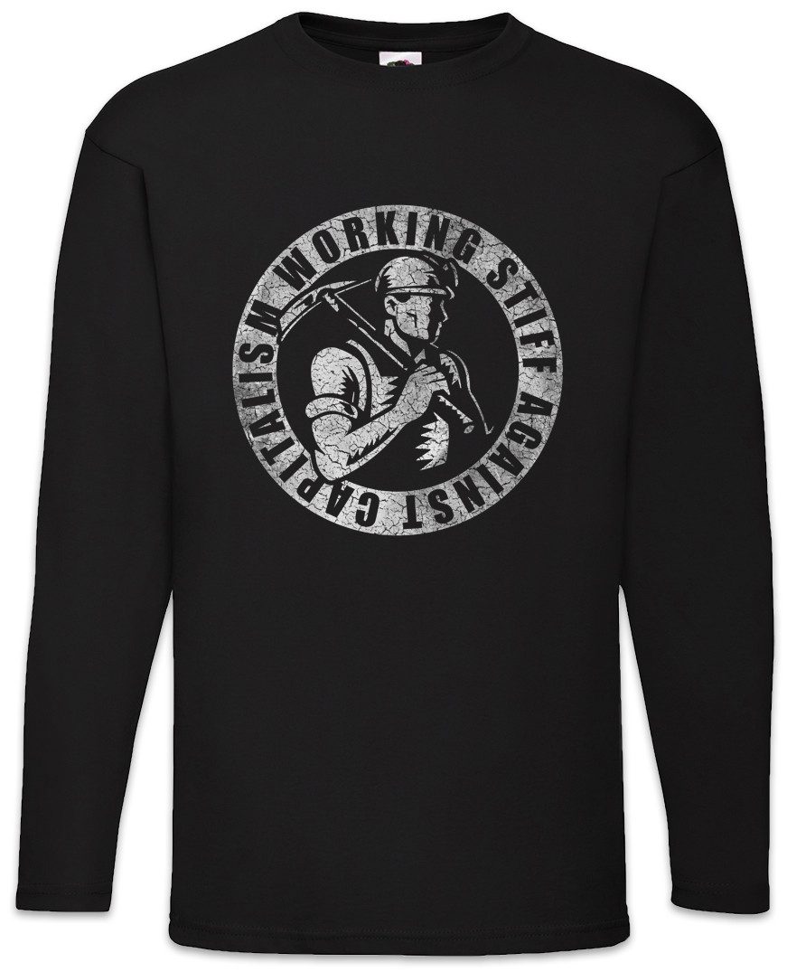 Langarmshirt Working Stiff Against Capitilism Langarm T-Shirt About Kommunismus