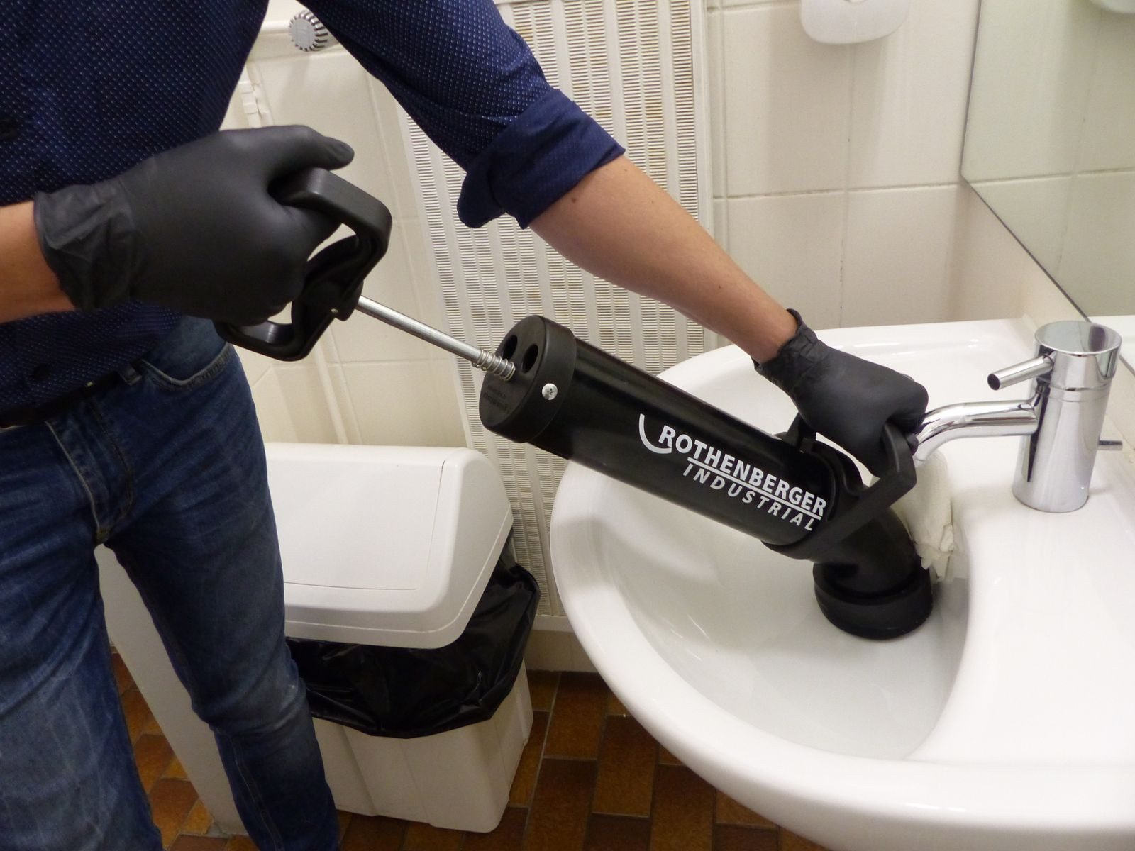 Rothenberger Pümpel Industrial RoPump Power Saugdruckrohrreiniger inkl. 2 Adapter