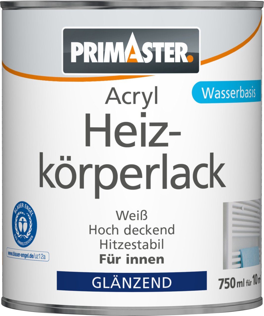 Heizkörperlack Primaster Acryl Heizkörperlack 750 ml weiß